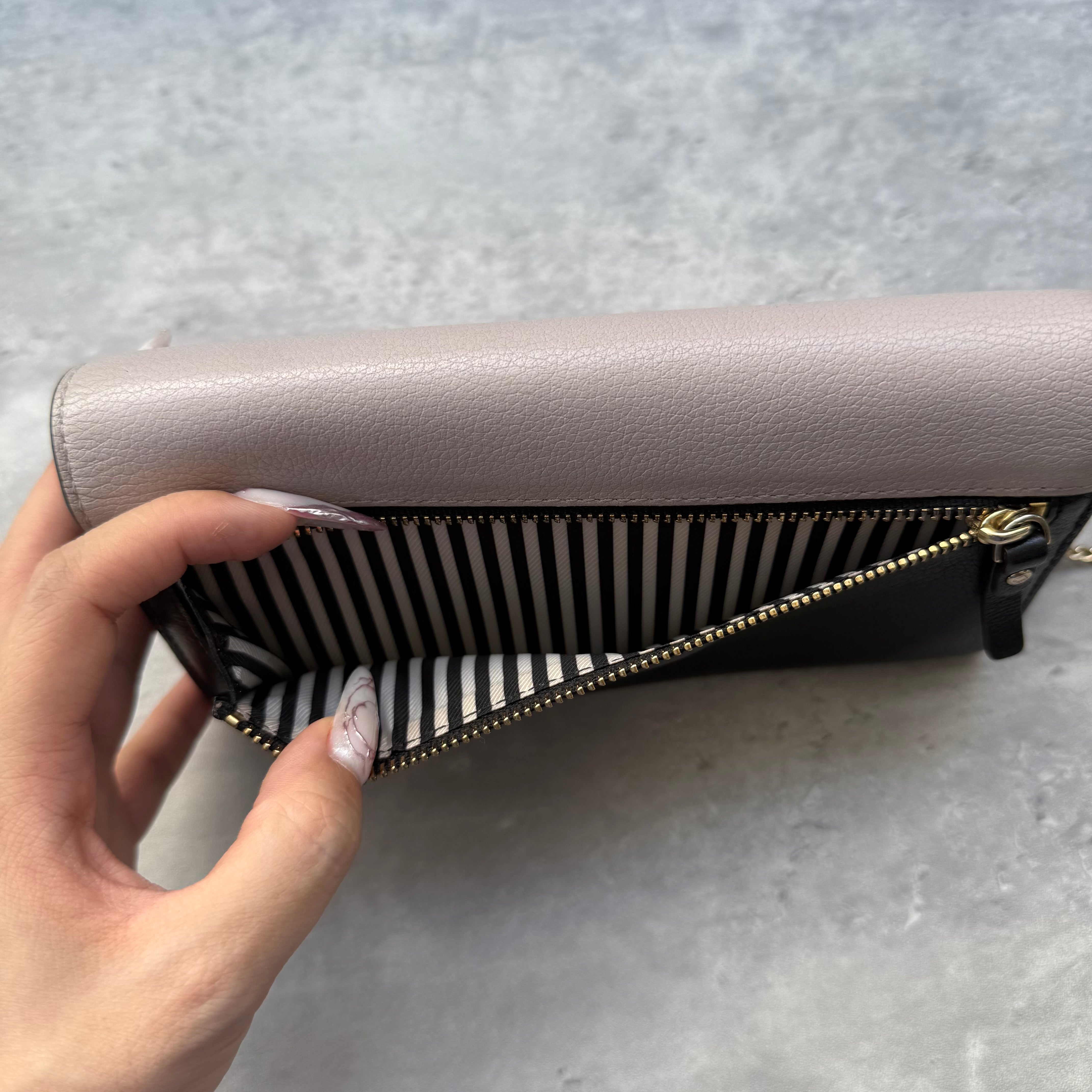 Kate Spade Staci Colorblock Long Wallet with Chain Cardholder Light Purple