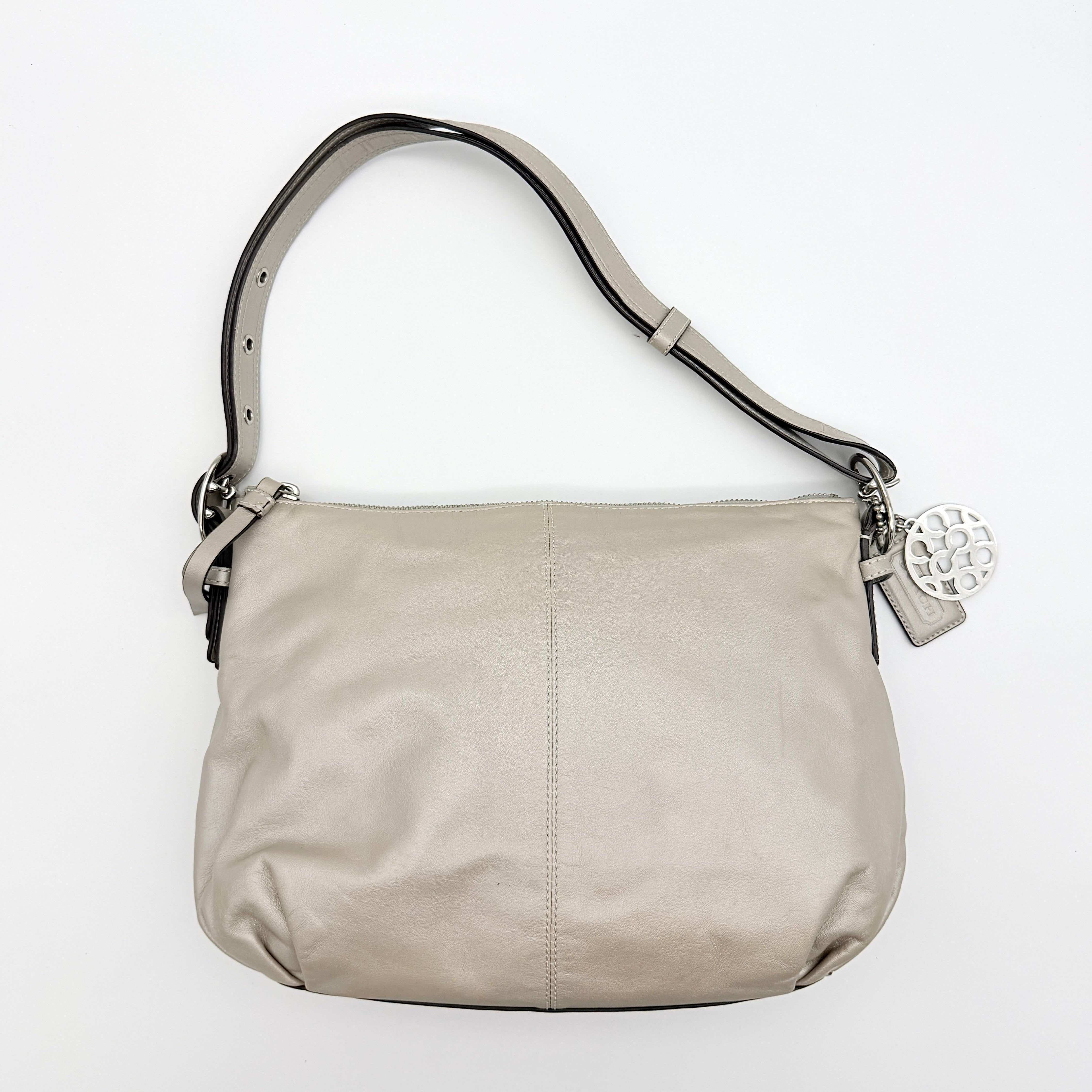 Coach 2Way Hobo Shoulder Bag Light Grey