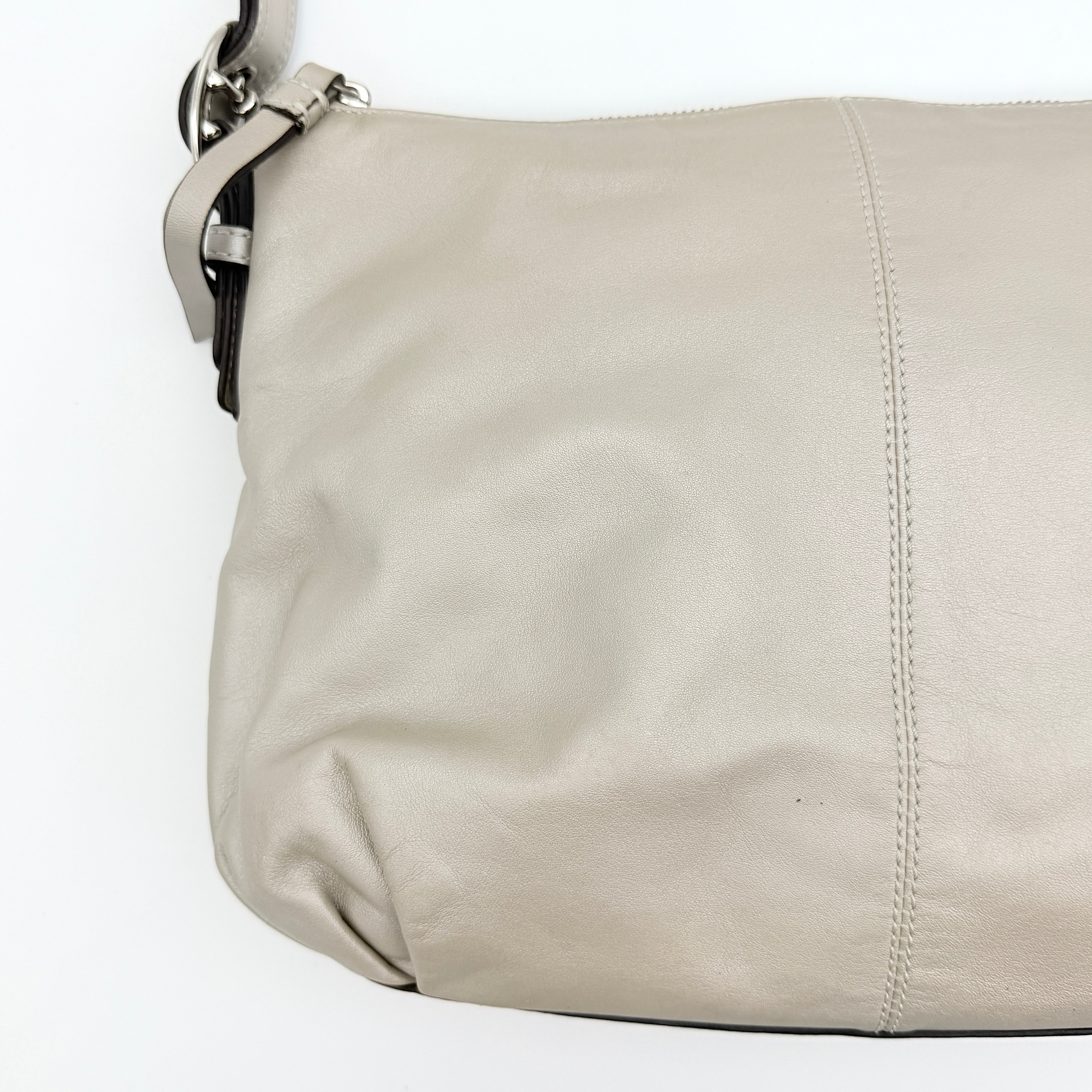 Coach 2Way Hobo Shoulder Bag Light Grey