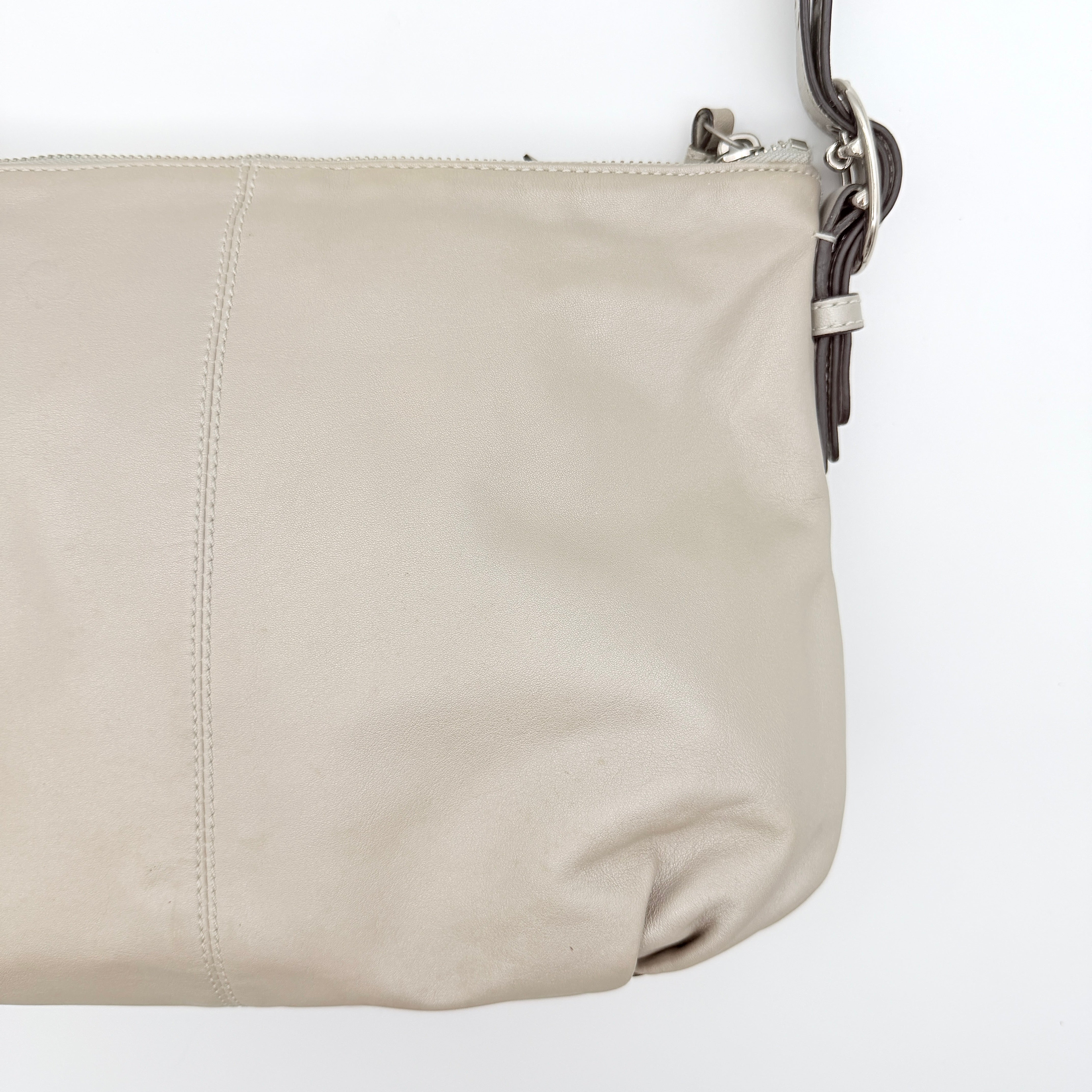 Coach 2Way Hobo Shoulder Bag Light Grey