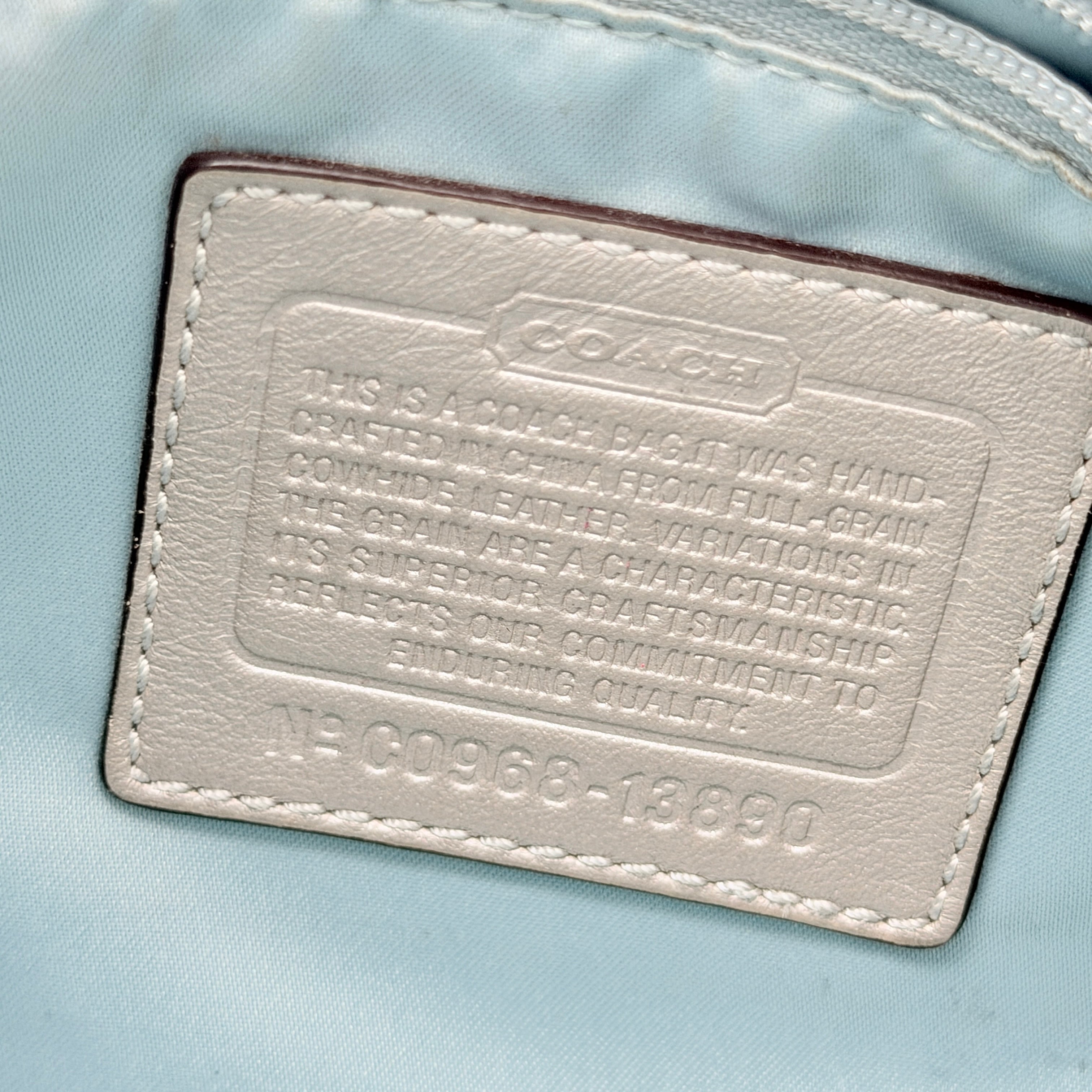 Coach 2Way Hobo Shoulder Bag Light Grey