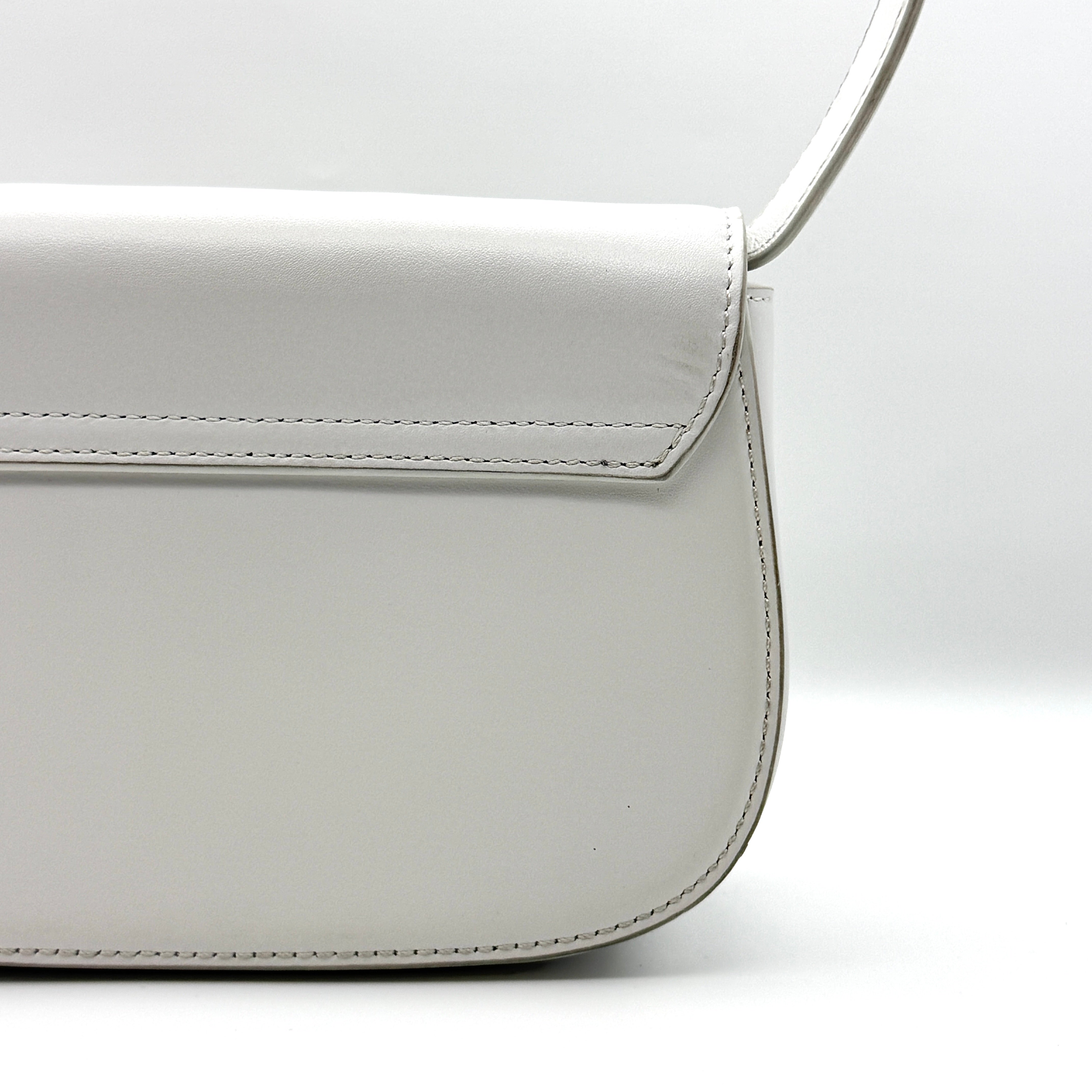 Diesel 1DR Plaque Shoulder Bag White