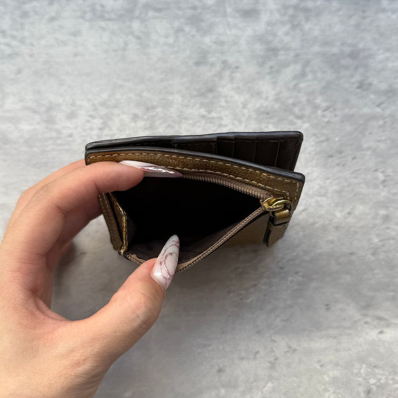 Coach Gold Metallic Small Wallet