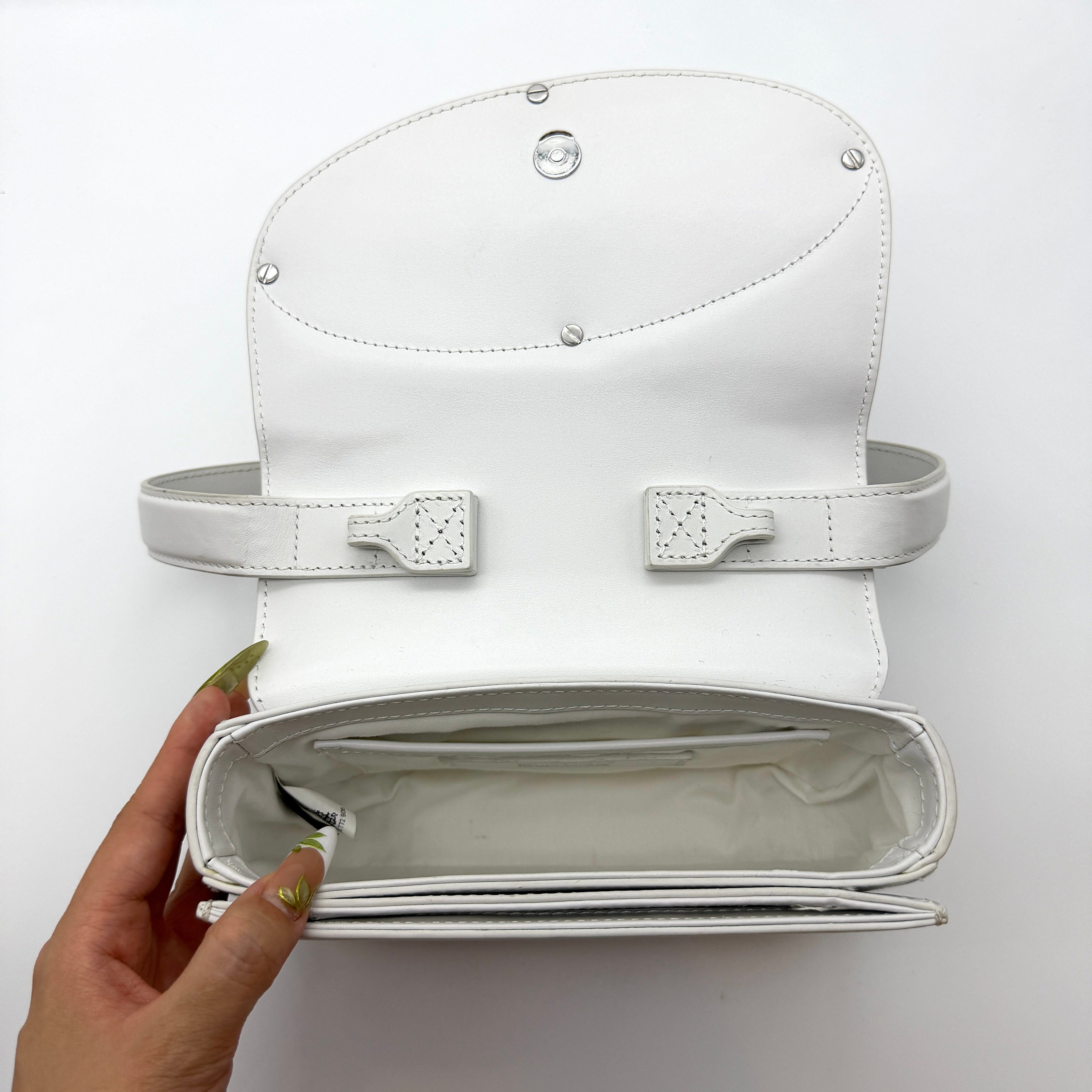 Diesel 1DR Plaque Shoulder Bag White
