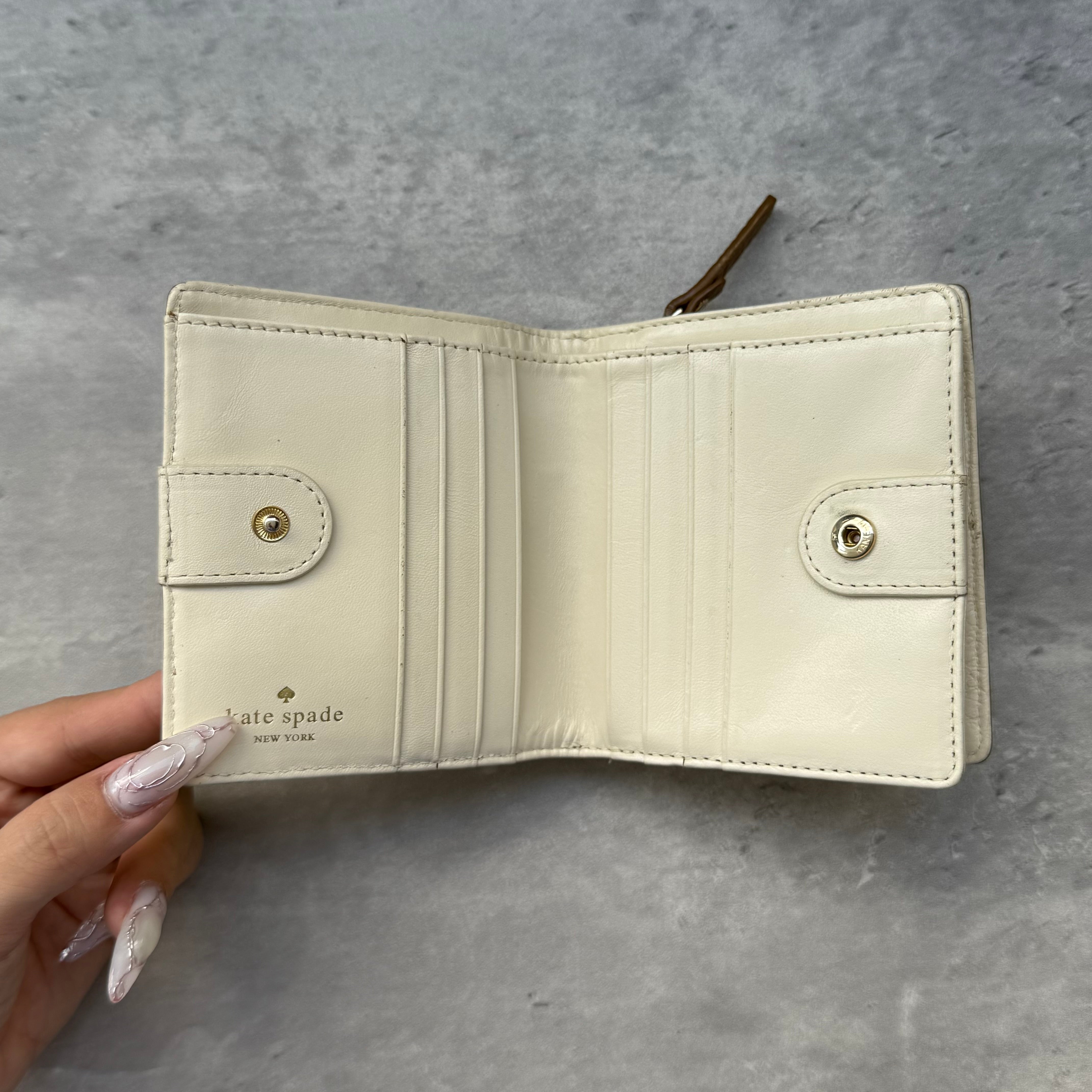 Kate Spade Mini Wallet Brown/White