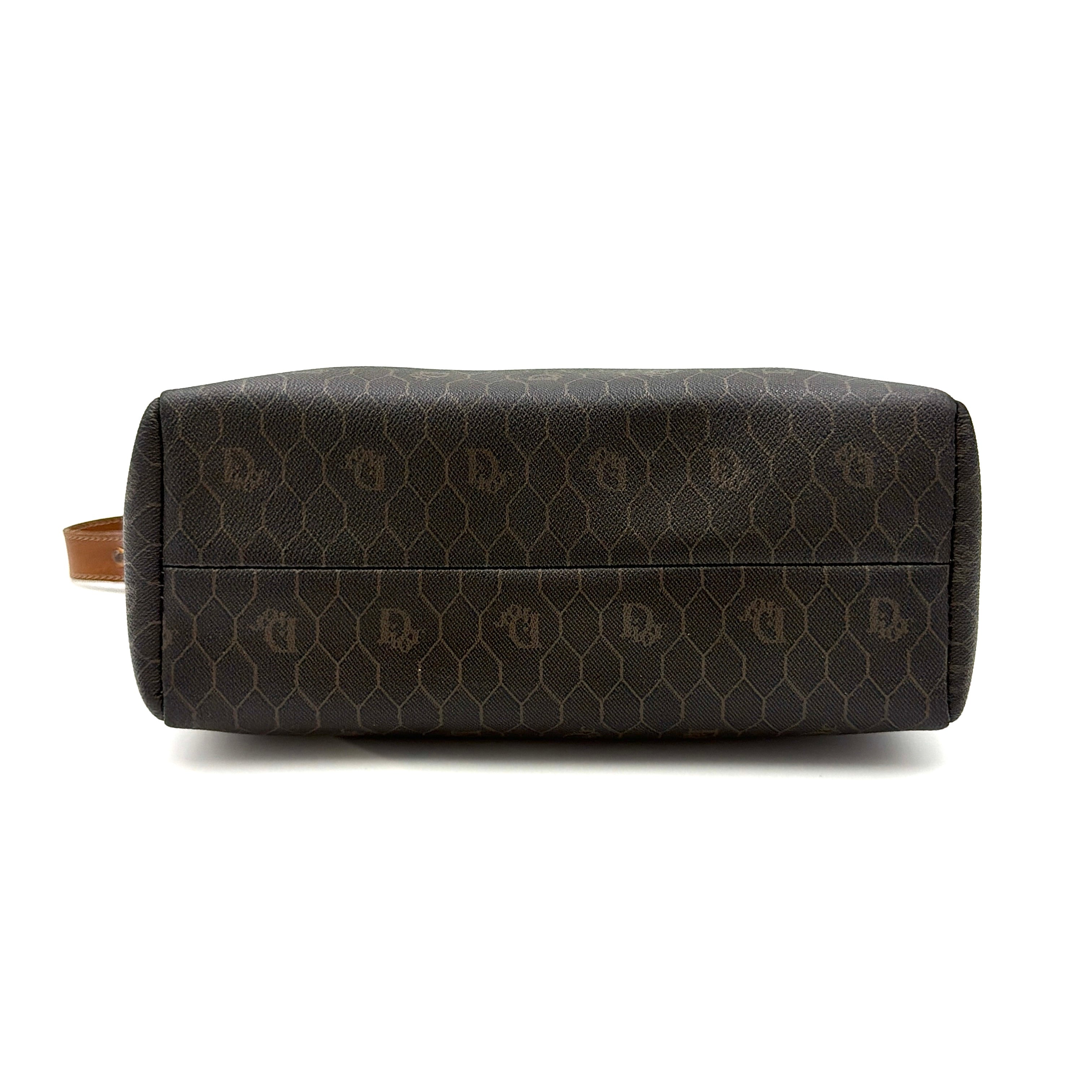 Dior Honeycomb Canvas Crossbody Bag Brown/Black