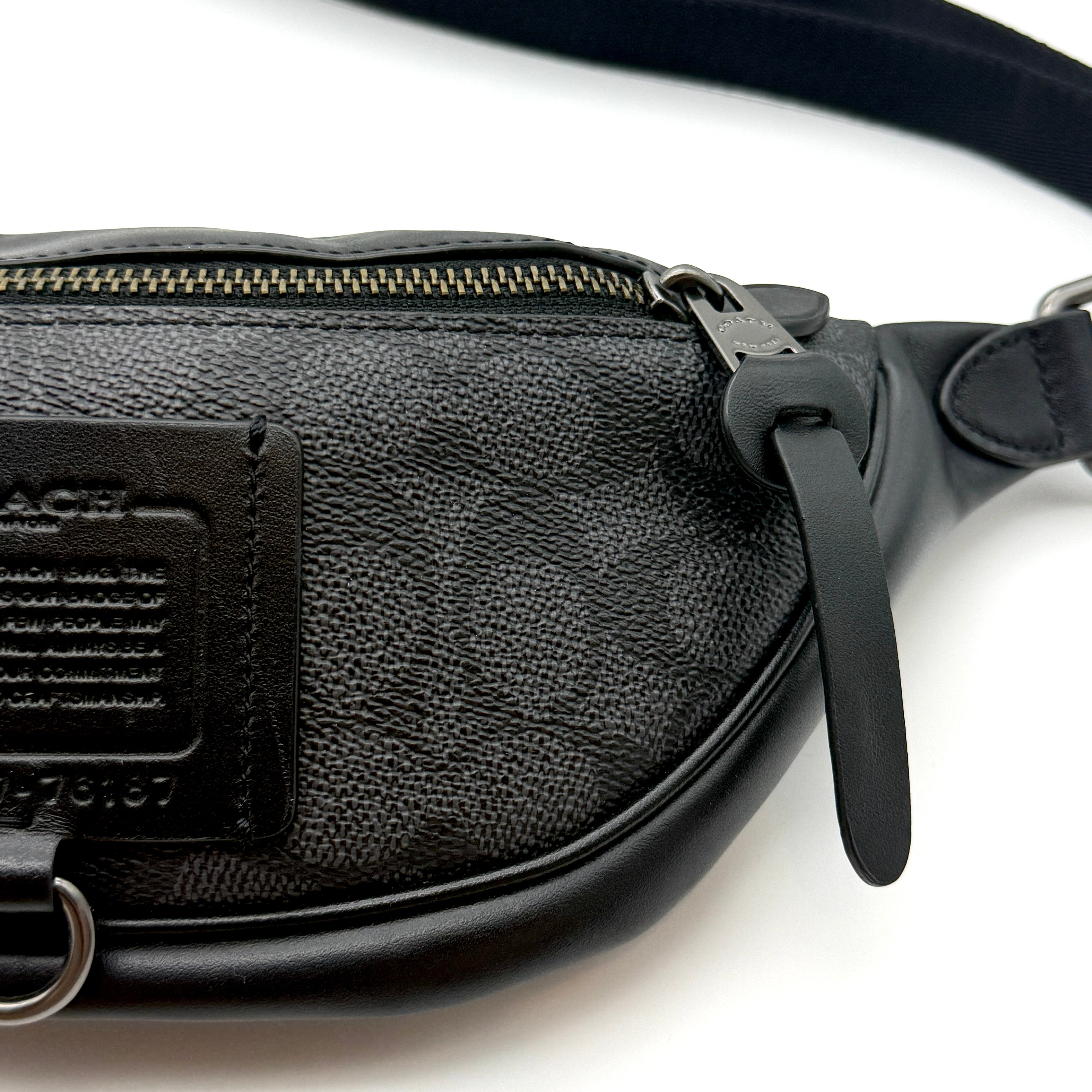 Coach Signature Rivington Belt Bag Black