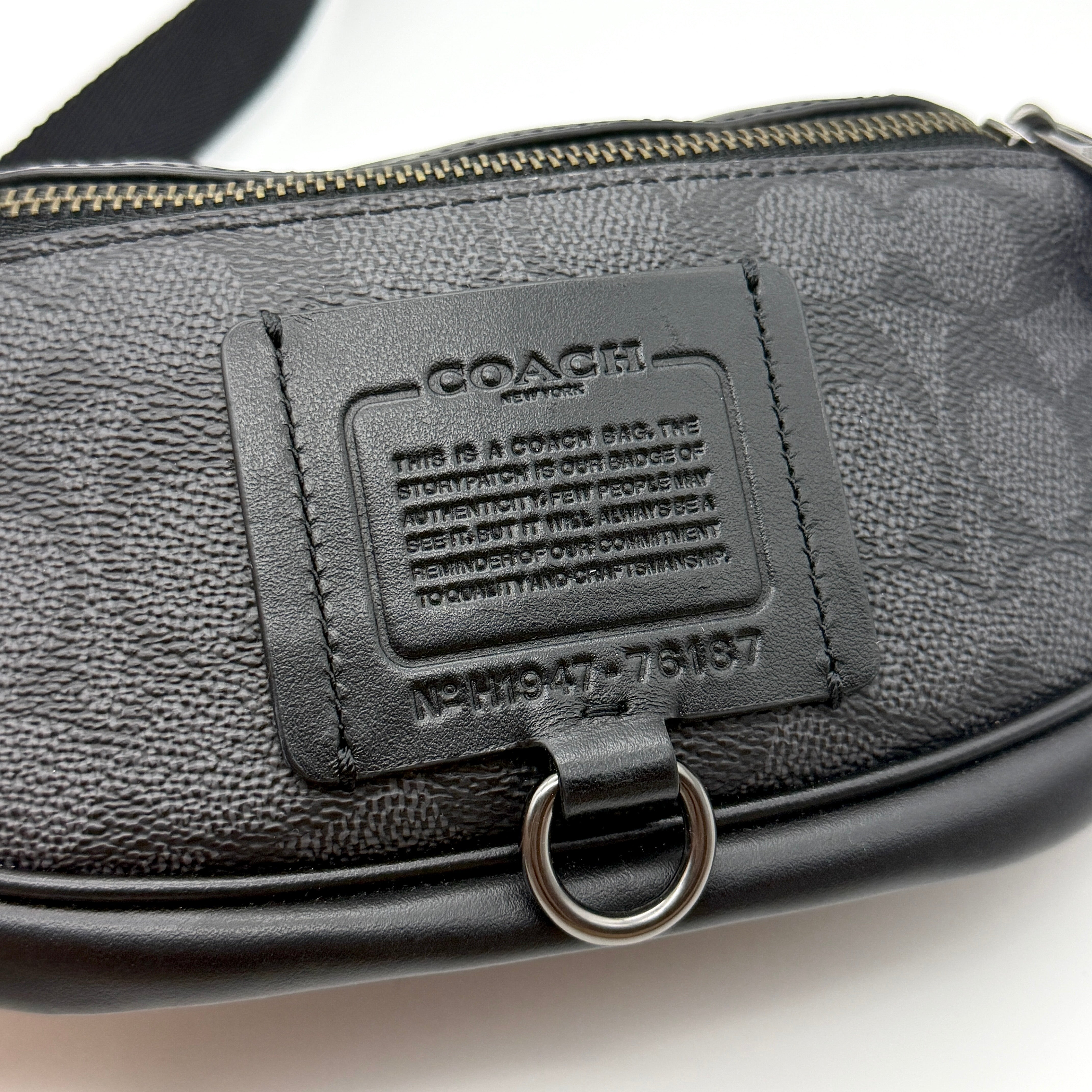 Coach Signature Rivington Belt Bag Black