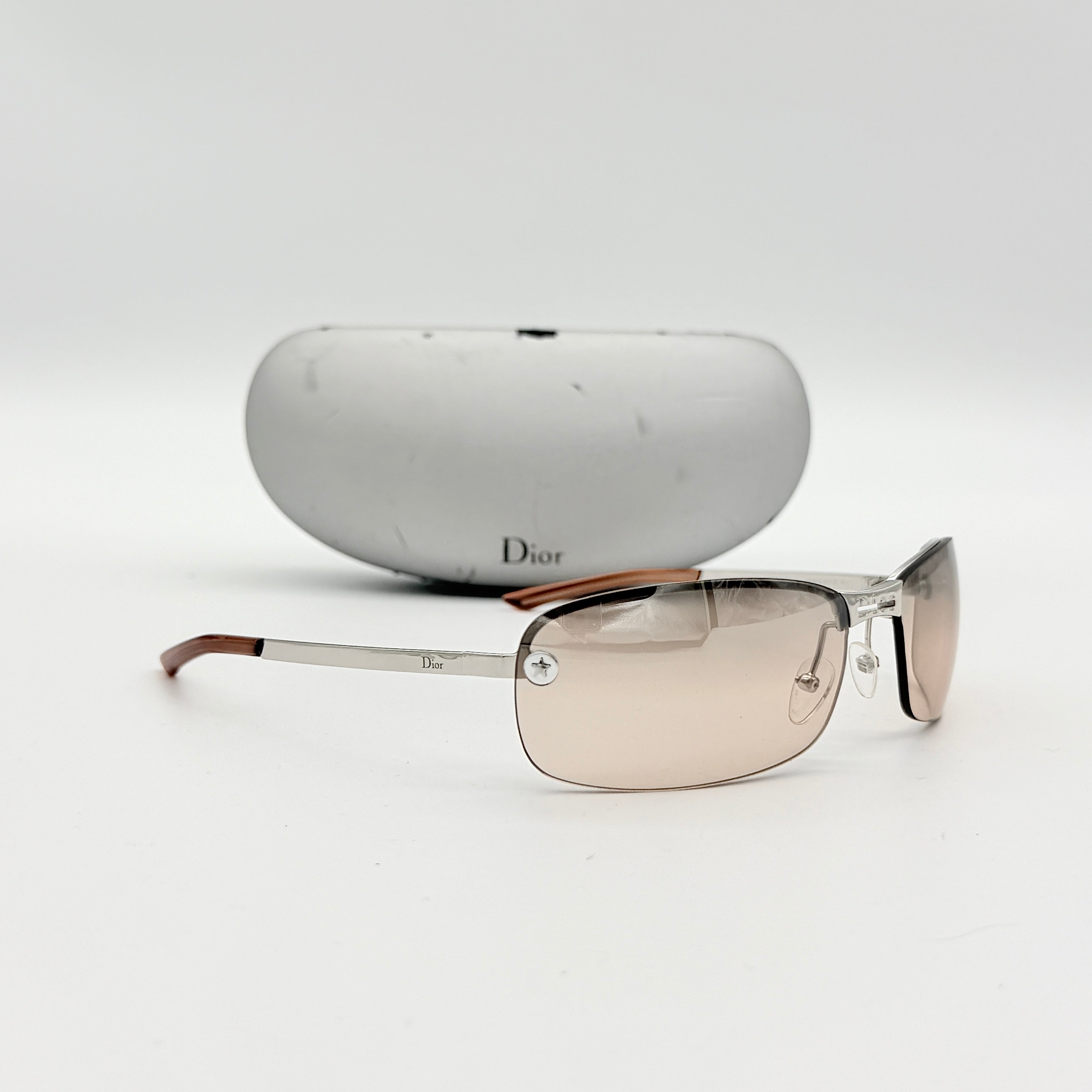 Dior Y2K Adiorable 3/L YB7KH Sunglasses Silver/Brown