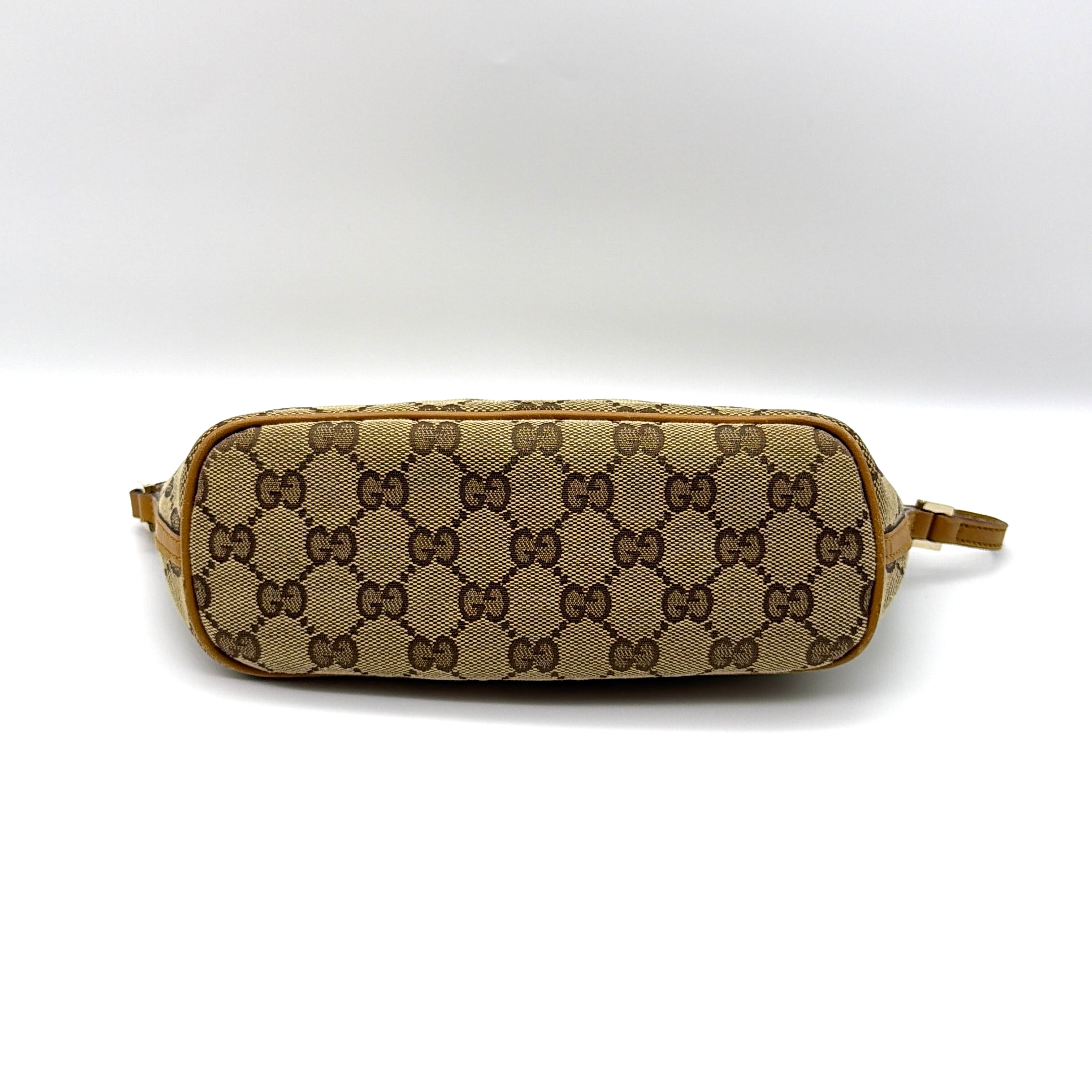 Gucci GG Monogram Pochette Boat Shoulder Bag Beige