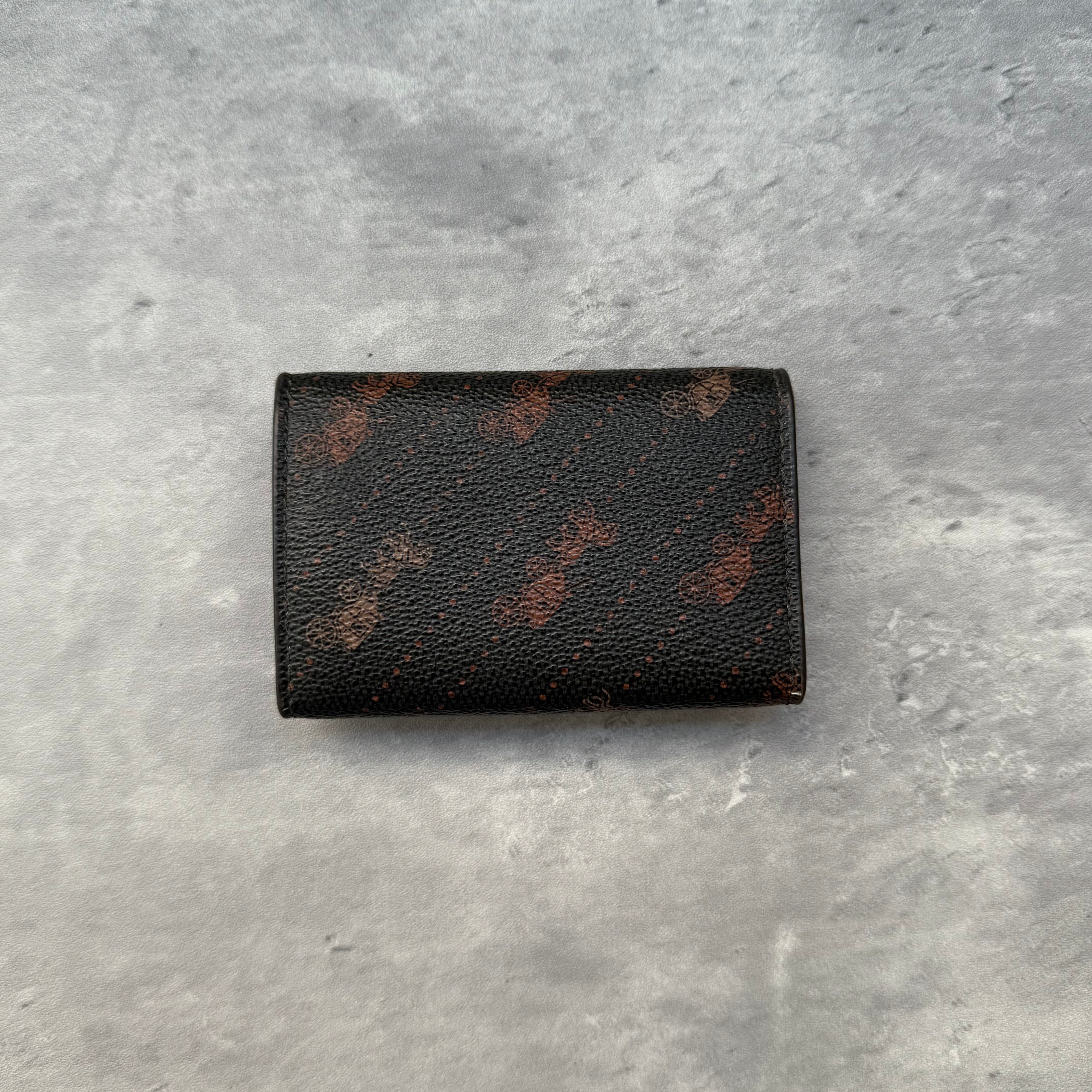 Coach Signature Canvas Ring Key Holder Black