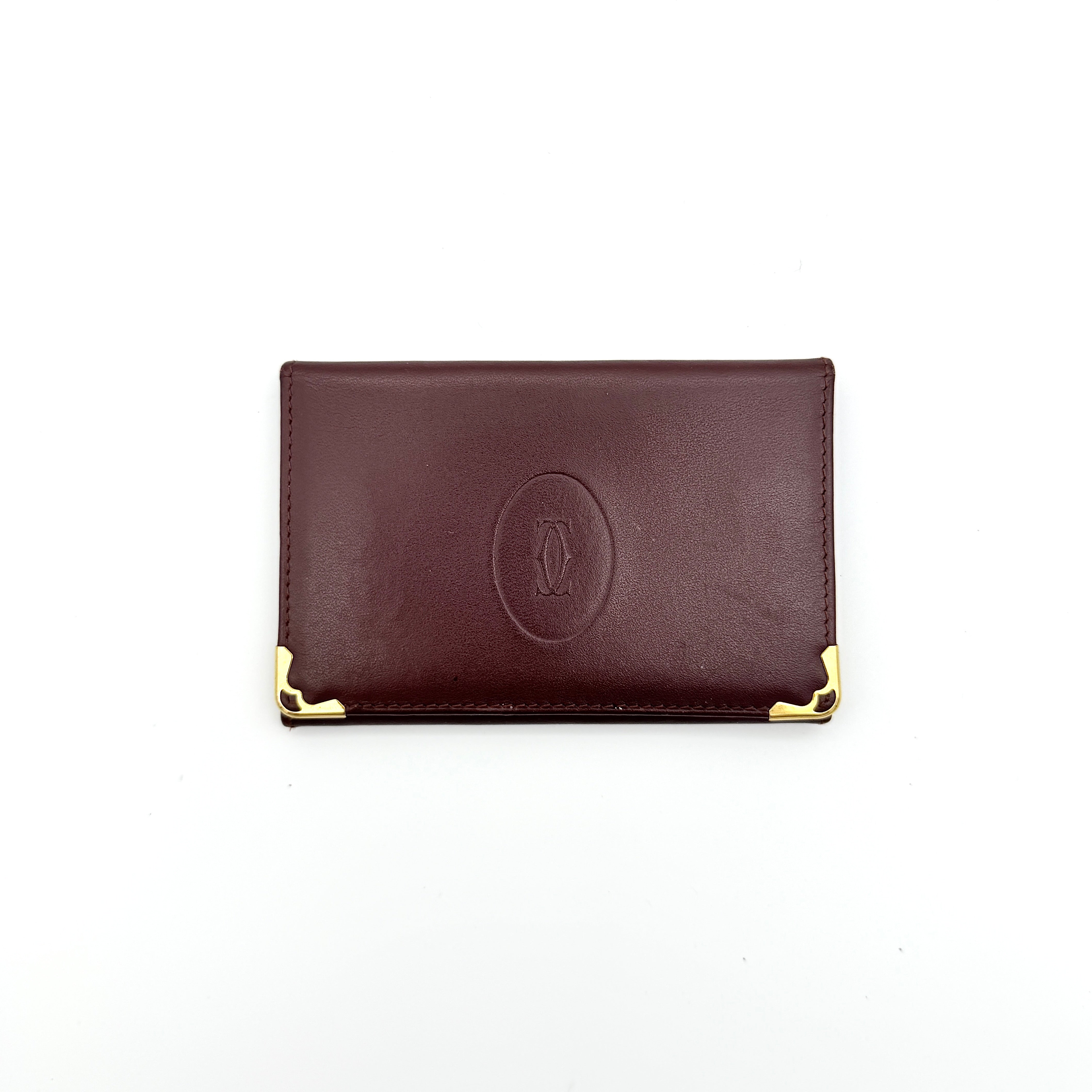 Cartier Must de Cartier Bordeaux Card Holder Burgundy