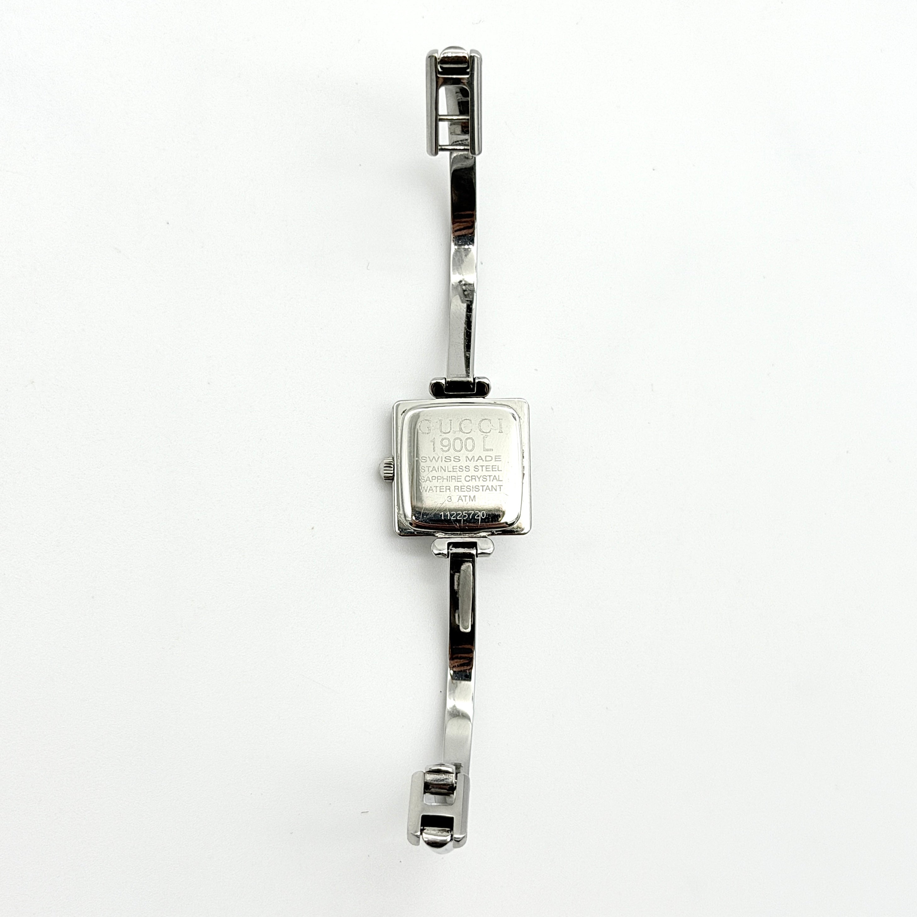 Gucci 1900L Stainless Steel Bangle Watch Silver