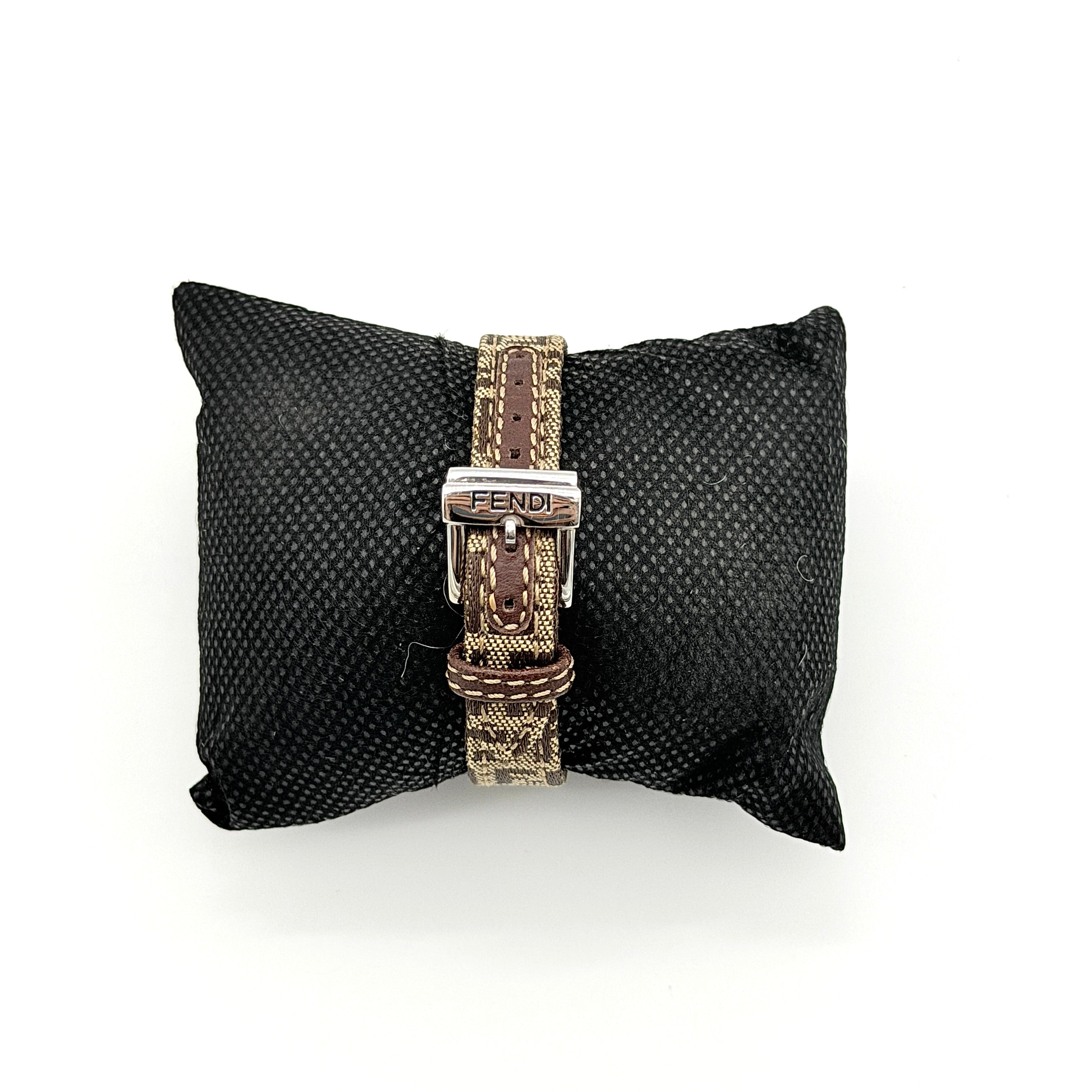 Fendi 2700L FF Zucca Black Dial Watch Brown