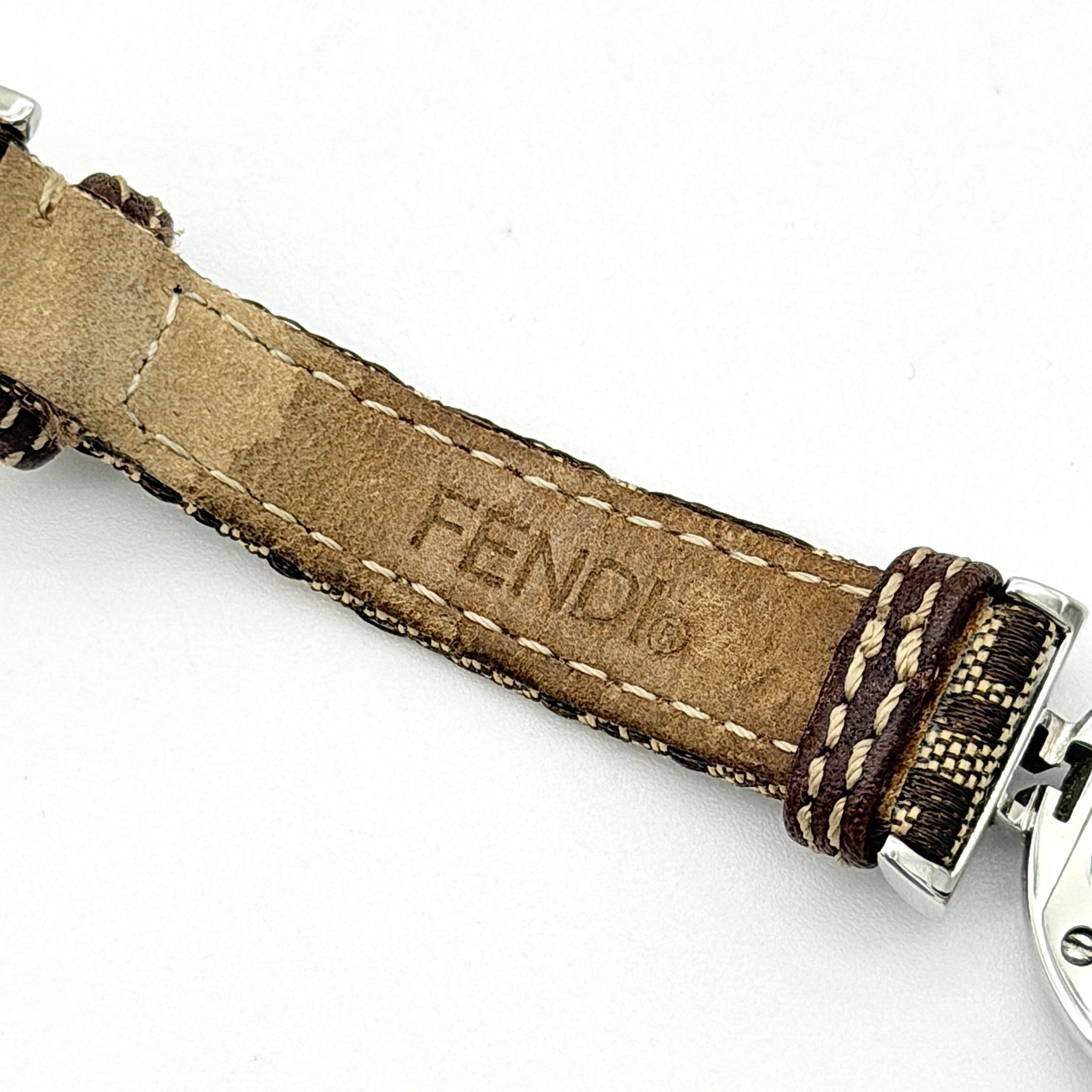 Fendi 2700L FF Zucca Black Dial Watch Brown