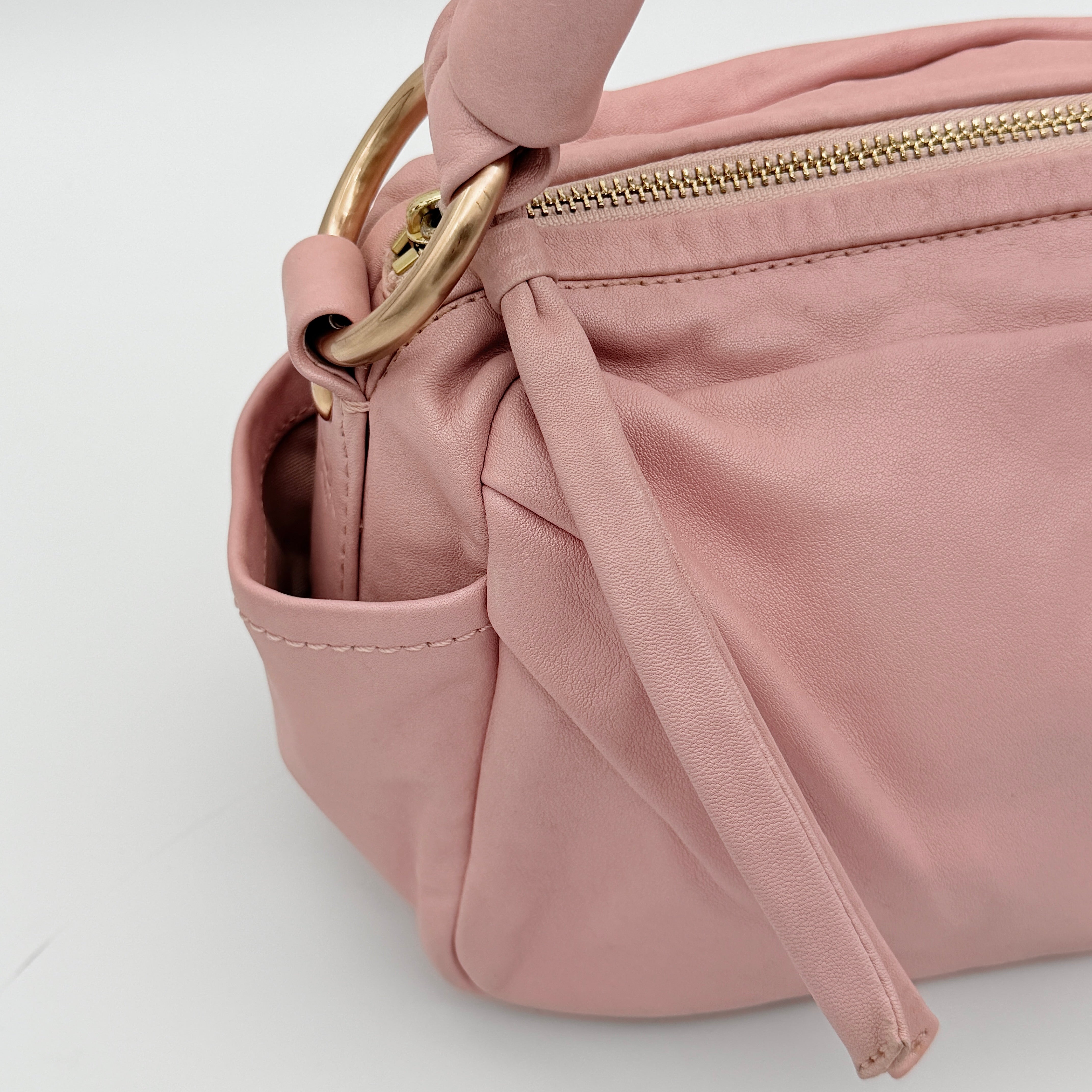 Coach Leather Hobo Shoulder Bag Pink