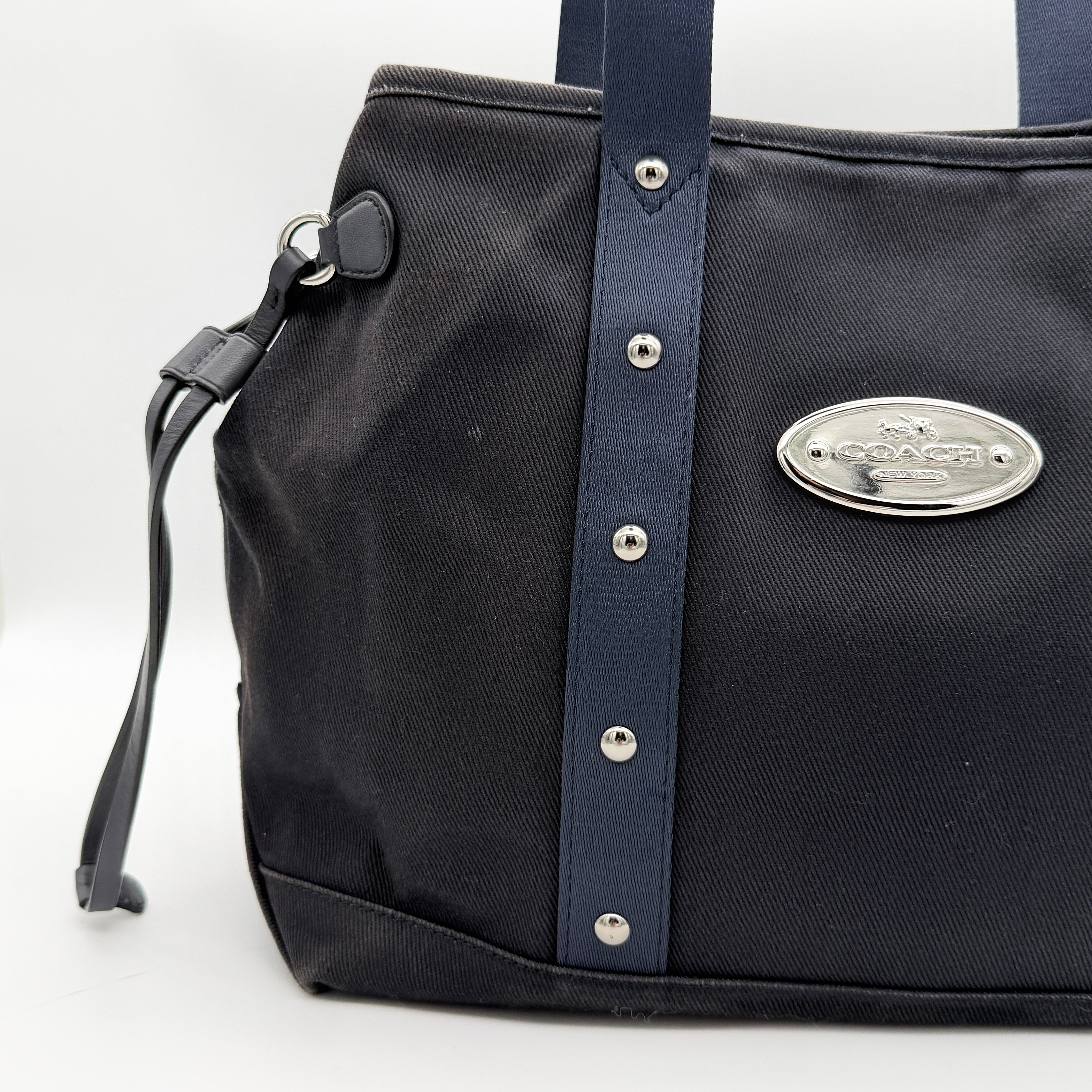 Coach Studded Waist Shoulder Bag Navy