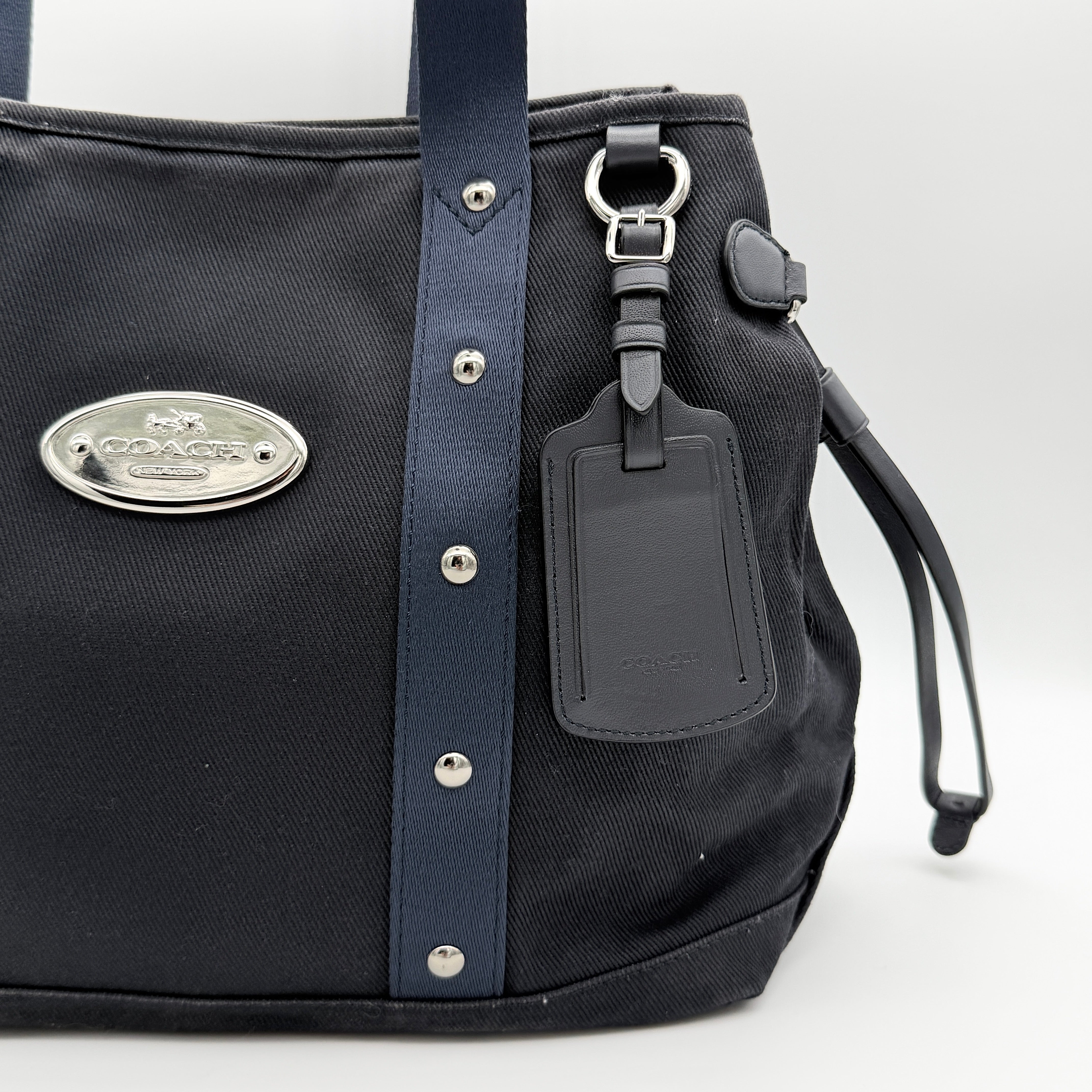 Coach Studded Waist Shoulder Bag Navy