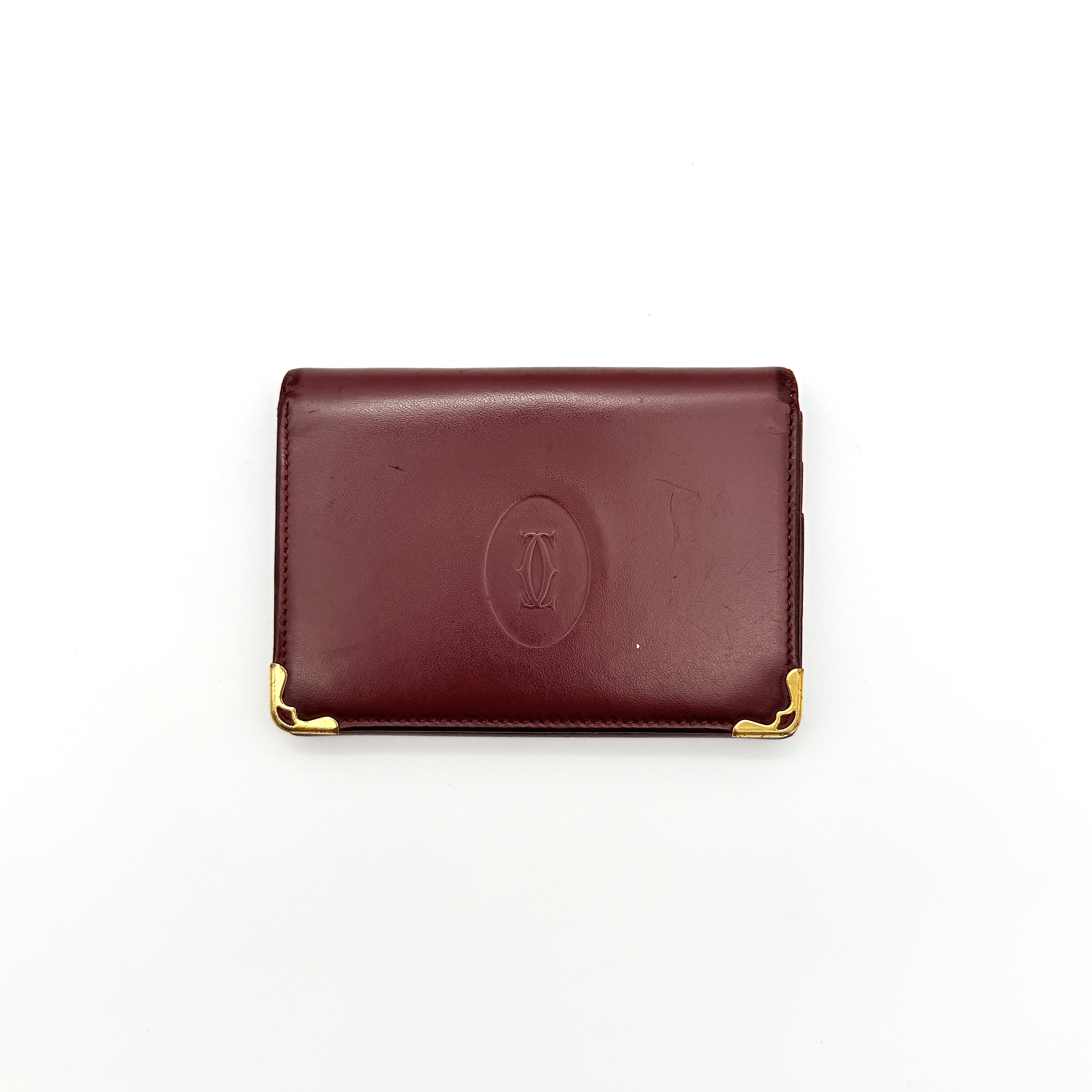 Cartier Must de Cartier Bordeaux Card Holder Burgundy