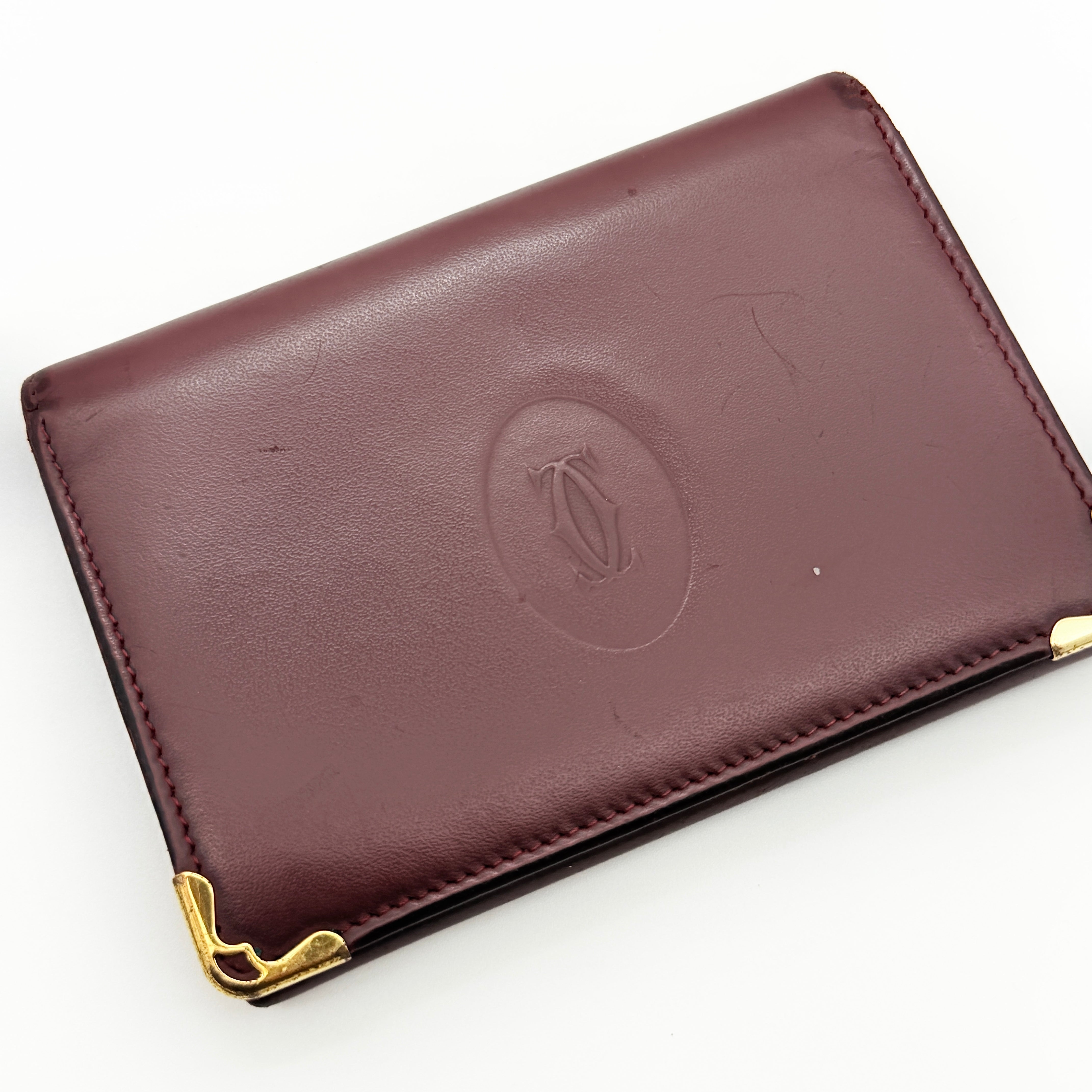 Cartier Must de Cartier Bordeaux Card Holder Burgundy