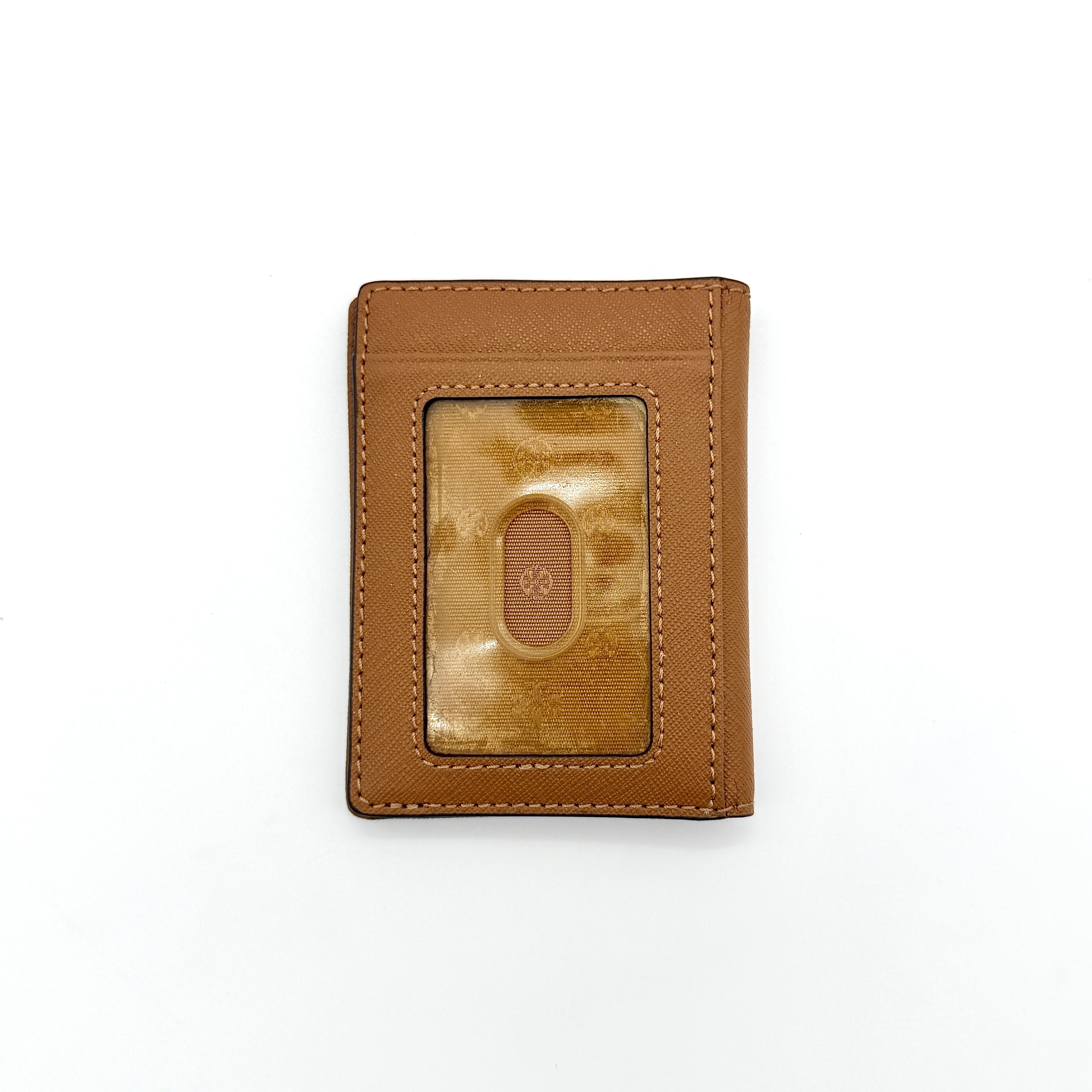 Tory Burch Emerson Saffiano Card Case Brown