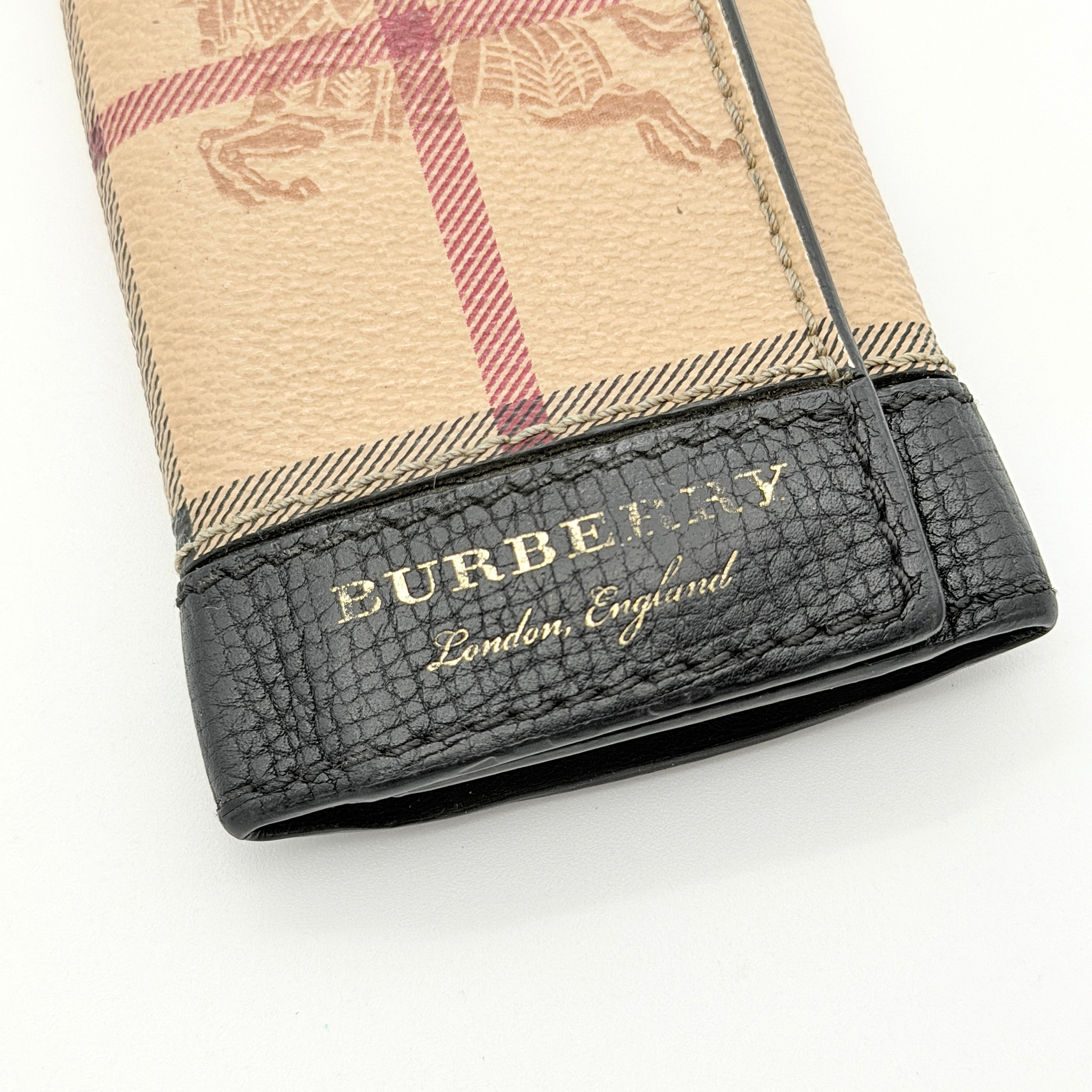 Burberry London Nova Check Key Case Beige