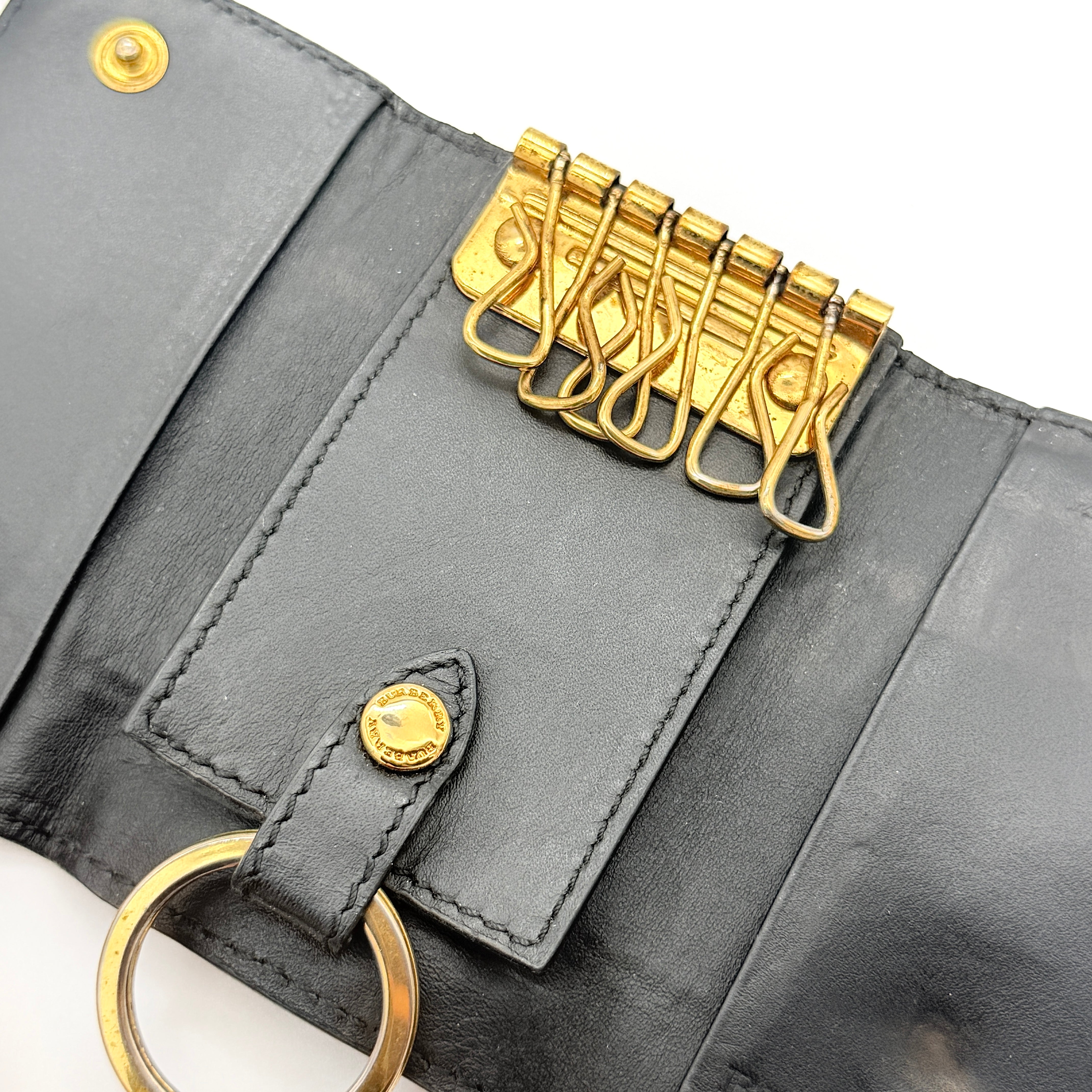 Burberry London Nova Check Key Case Beige