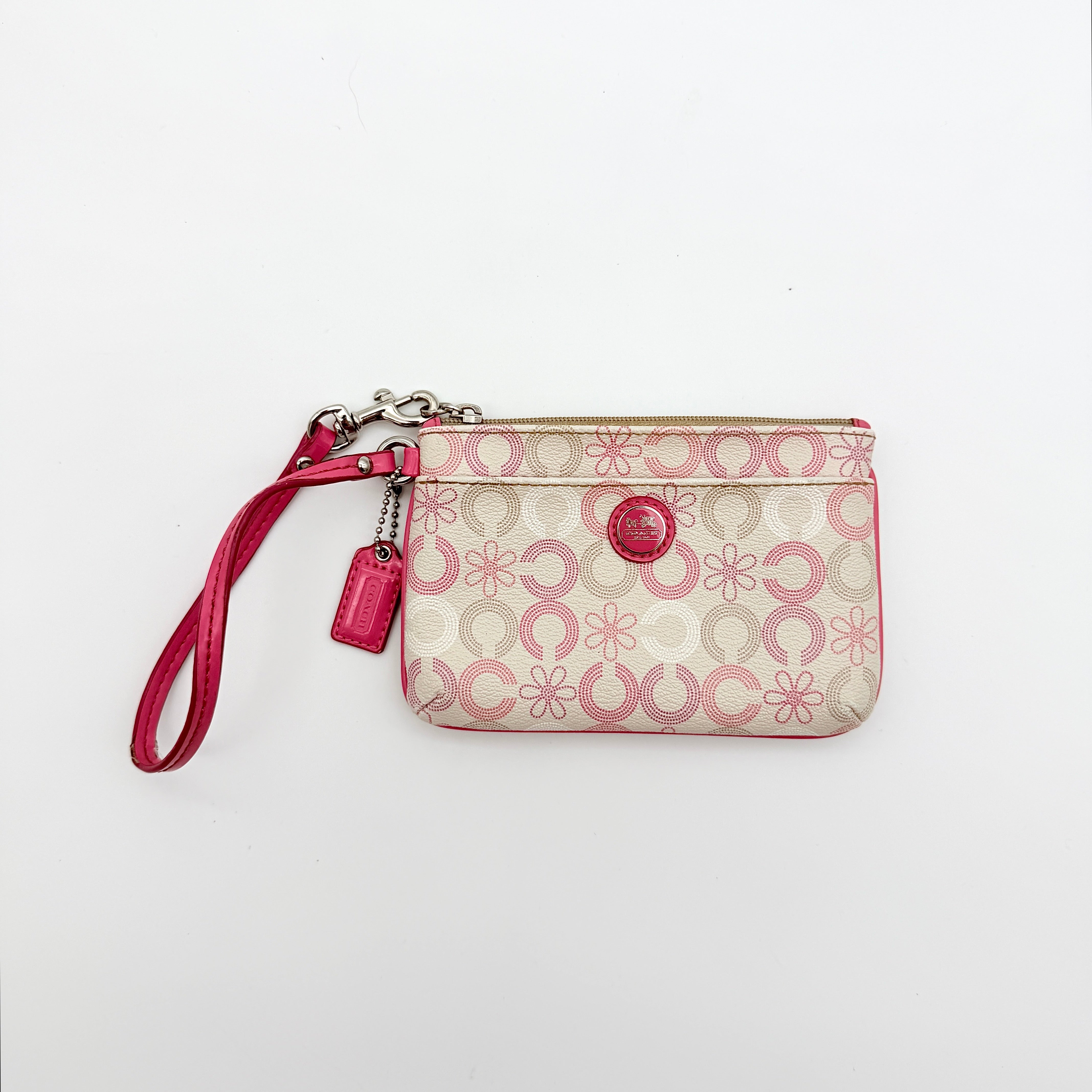 Coach Waverly Daisy Wristlet Pink
