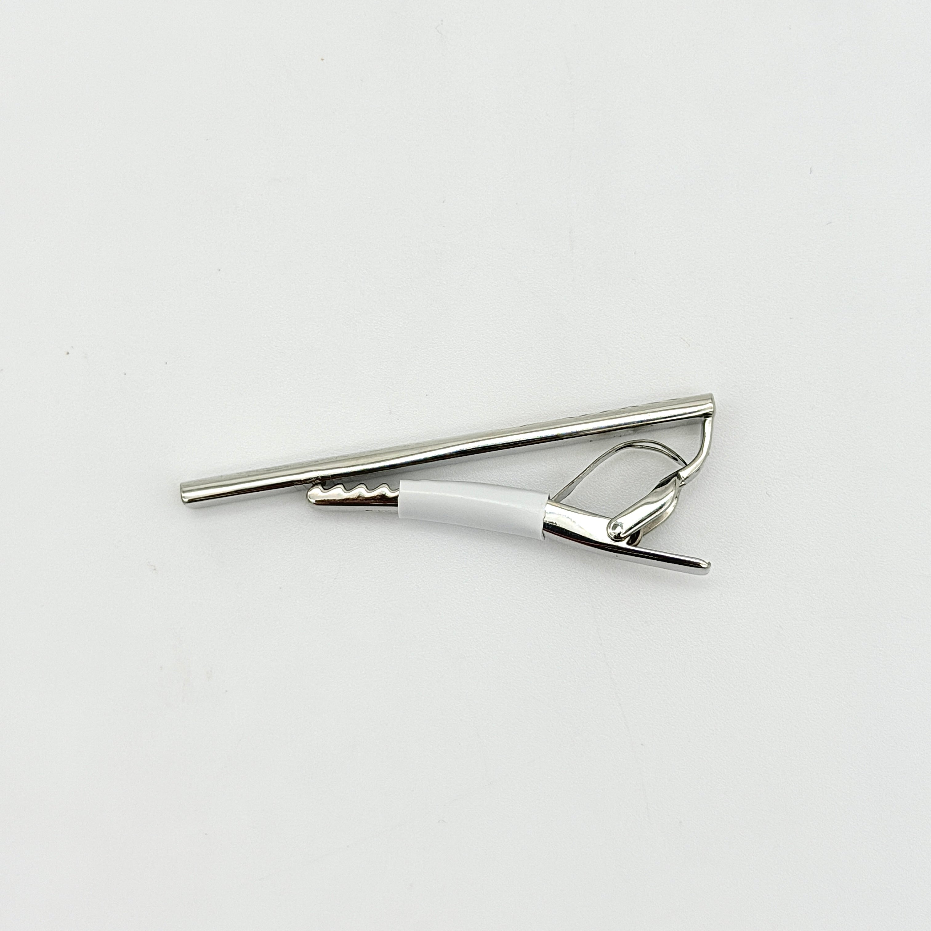 Burberry Nova Check Tie Clip Beige/Silver