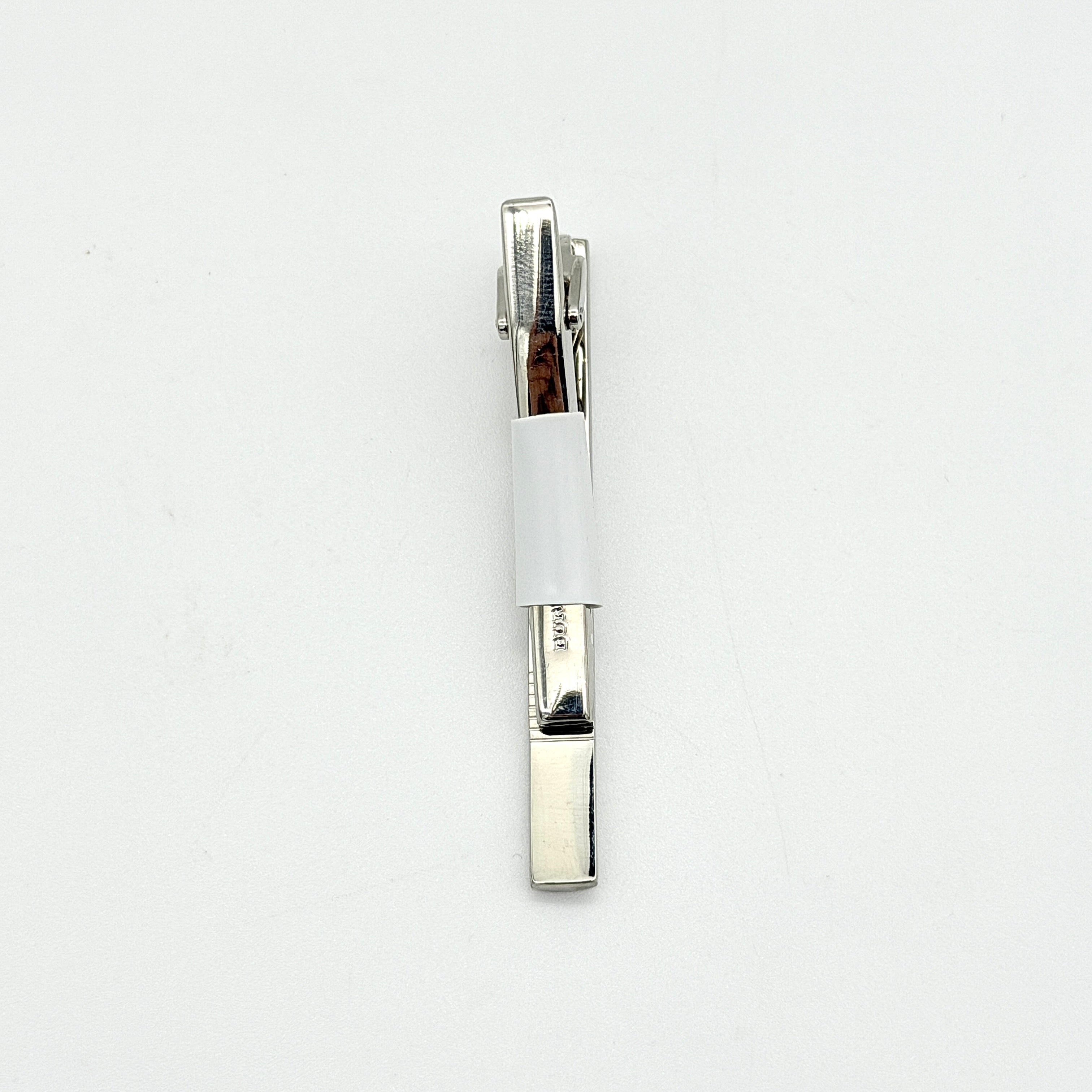 Burberry Nova Check Tie Clip Beige/Silver