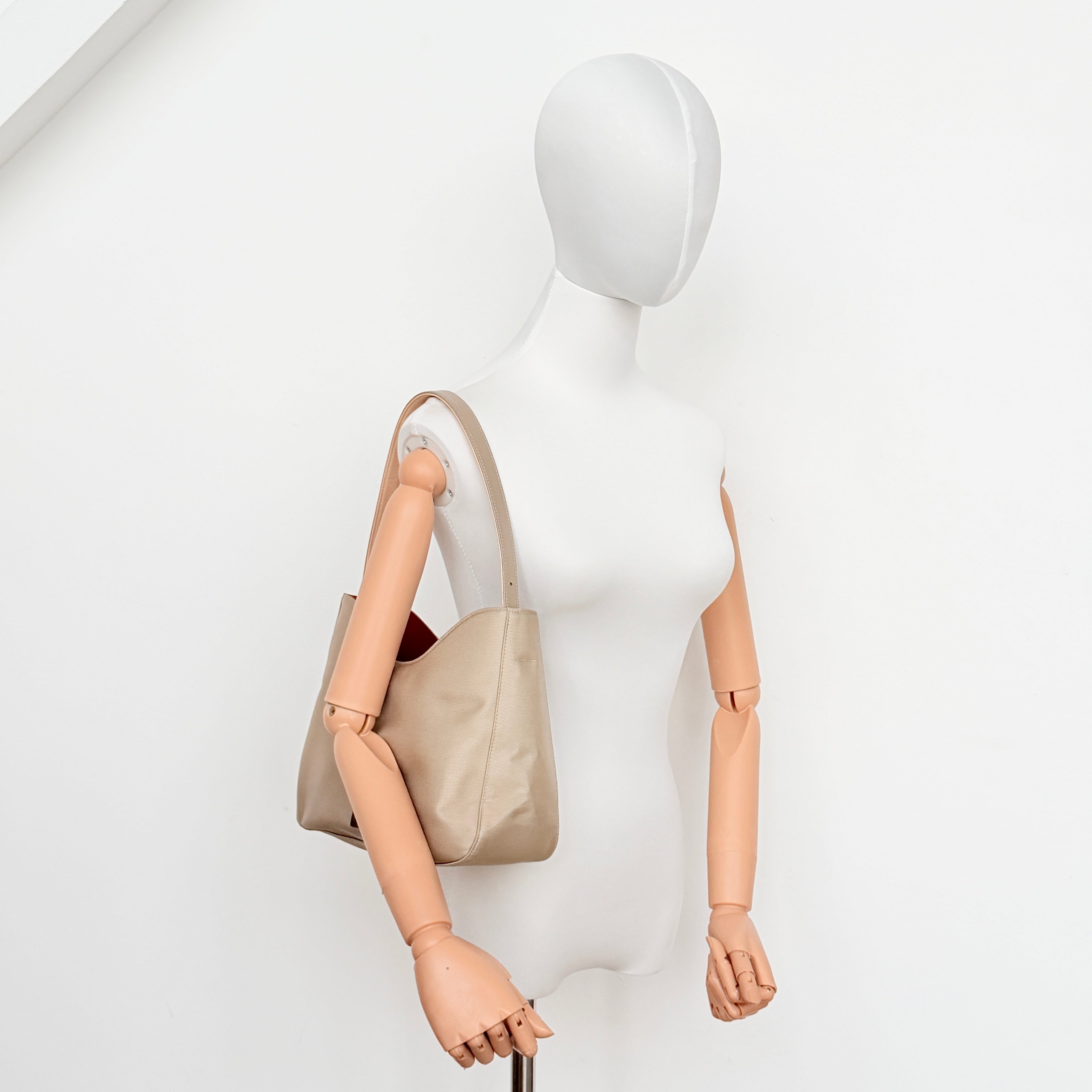 Givenchy 4G Logo Nylon Shoulder Bag Beige