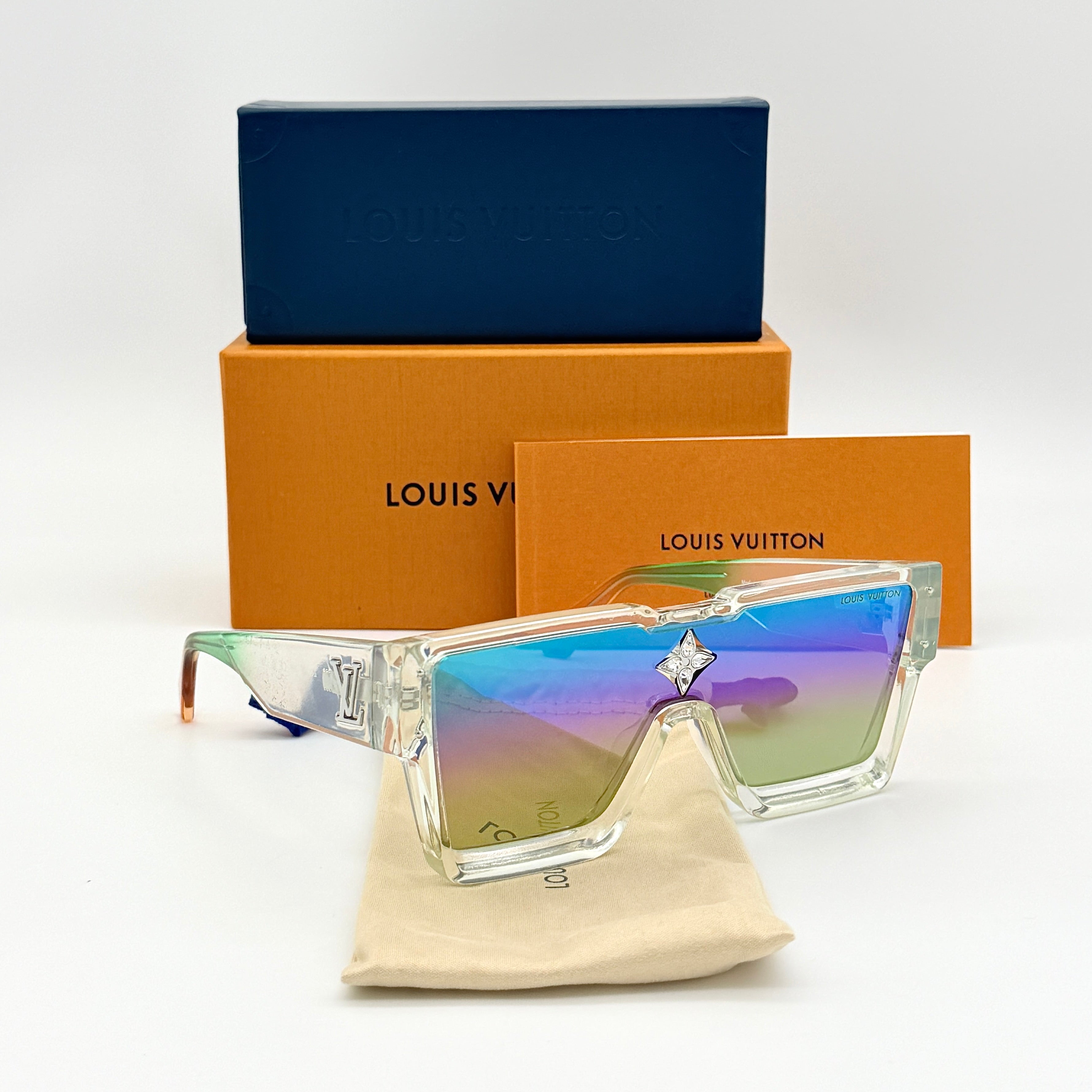 Louis Vuitton Cyclone Sunglasses Clear Multicolor Gradient