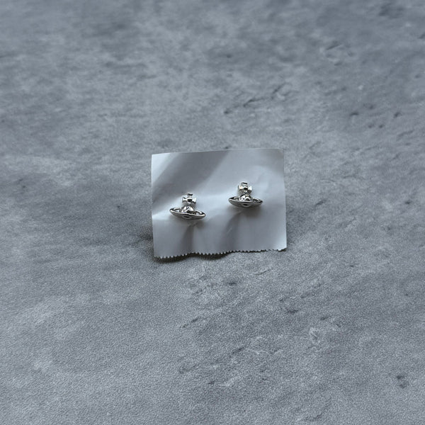 Vivienne Westwood Orb Stud Earrings Silver
