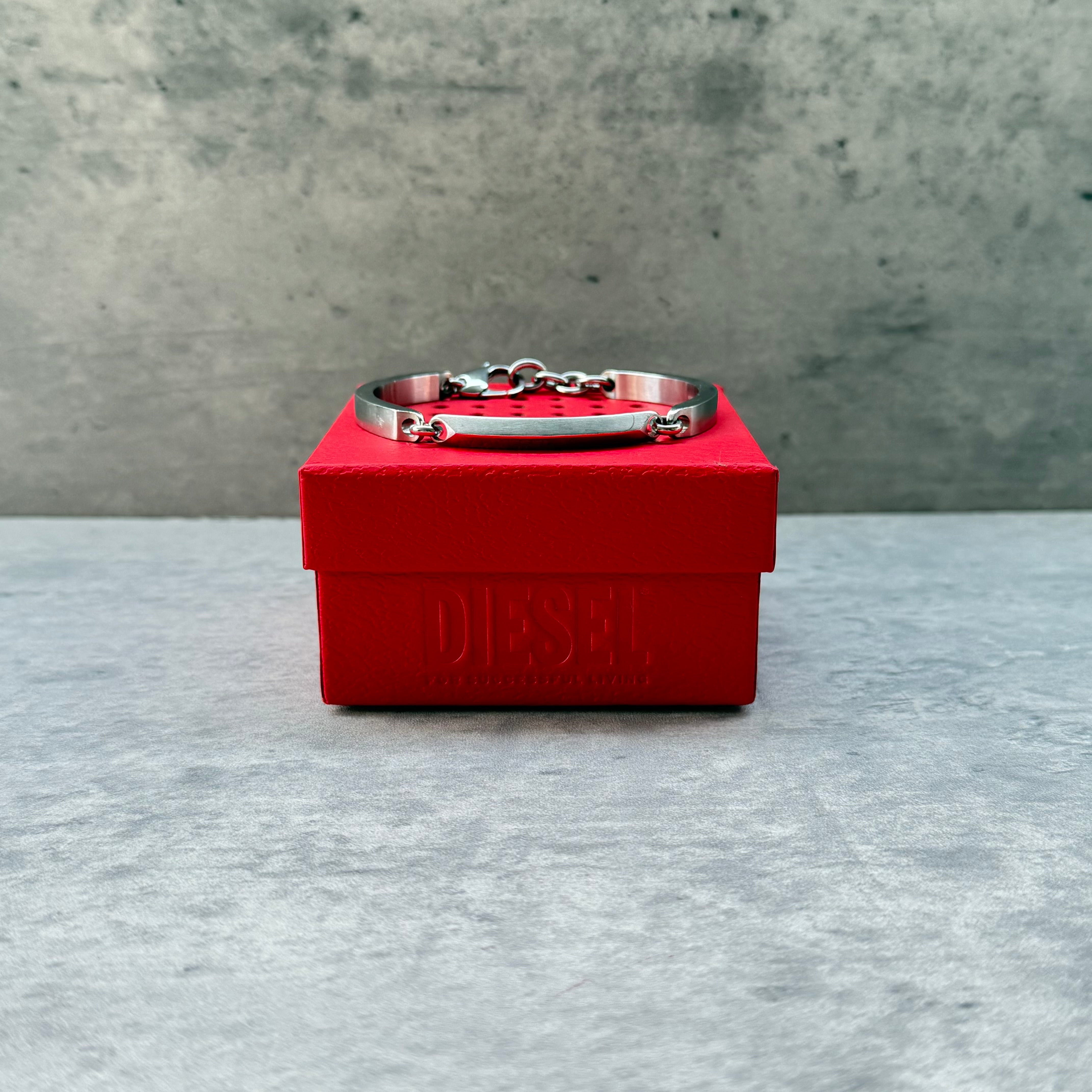 Diesel Metallic Chain Bracelet Silver