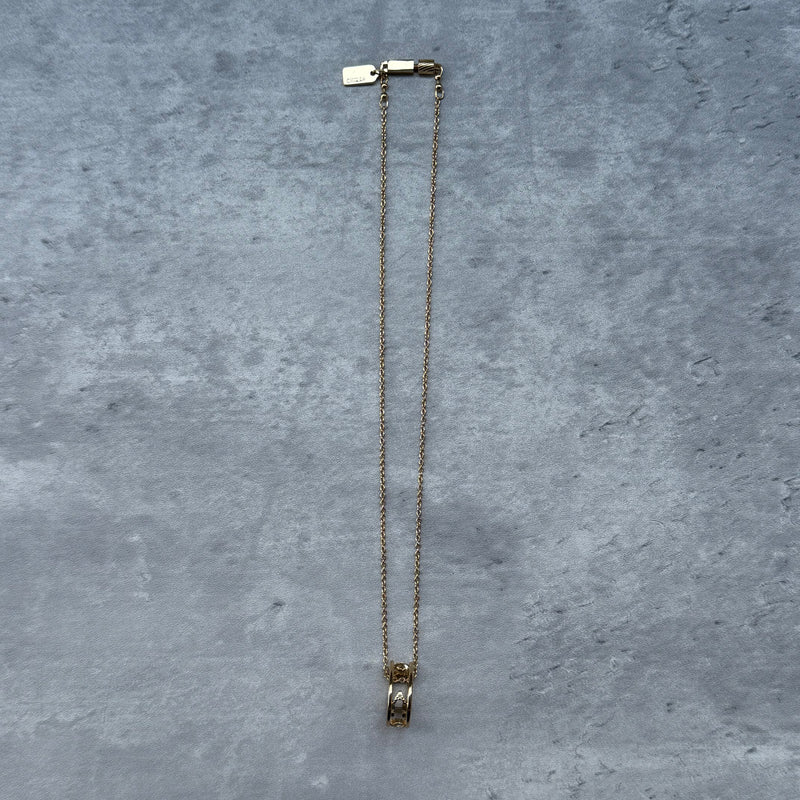 Coach C Open Ring Pendant Necklace Gold