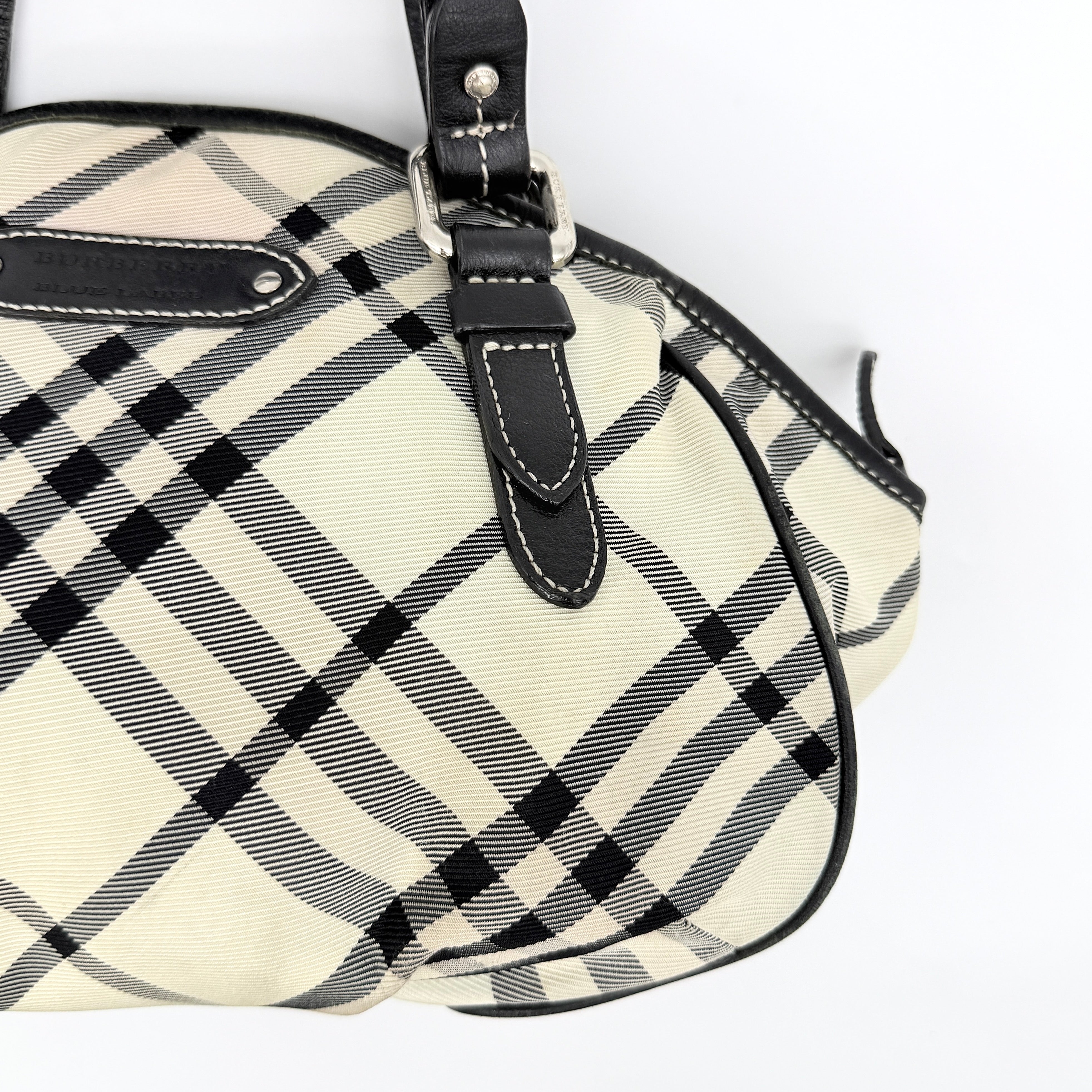 Burberry Blue Label 2Way Nova Check Shoulder Bag Black