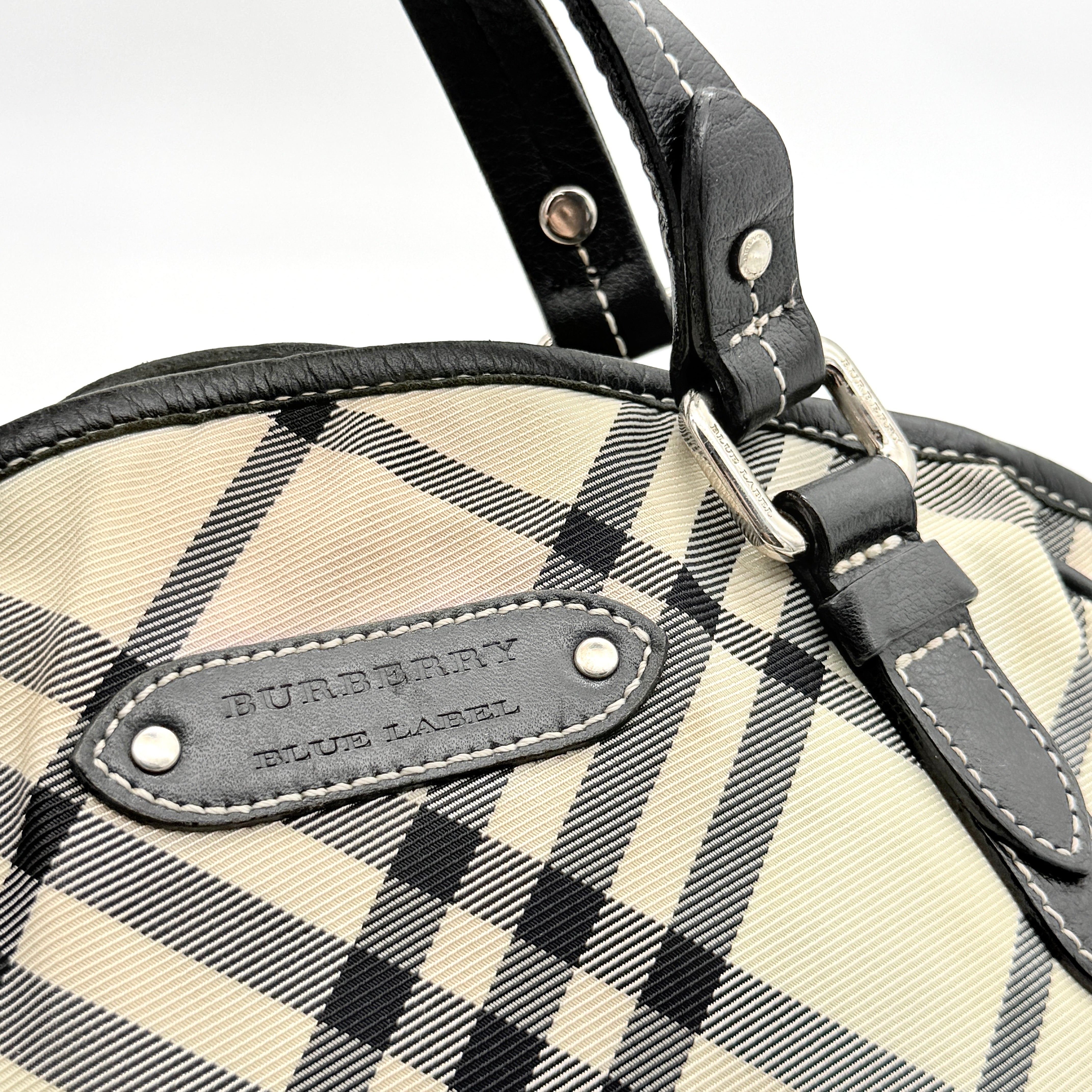 Burberry Blue Label 2Way Nova Check Shoulder Bag Black