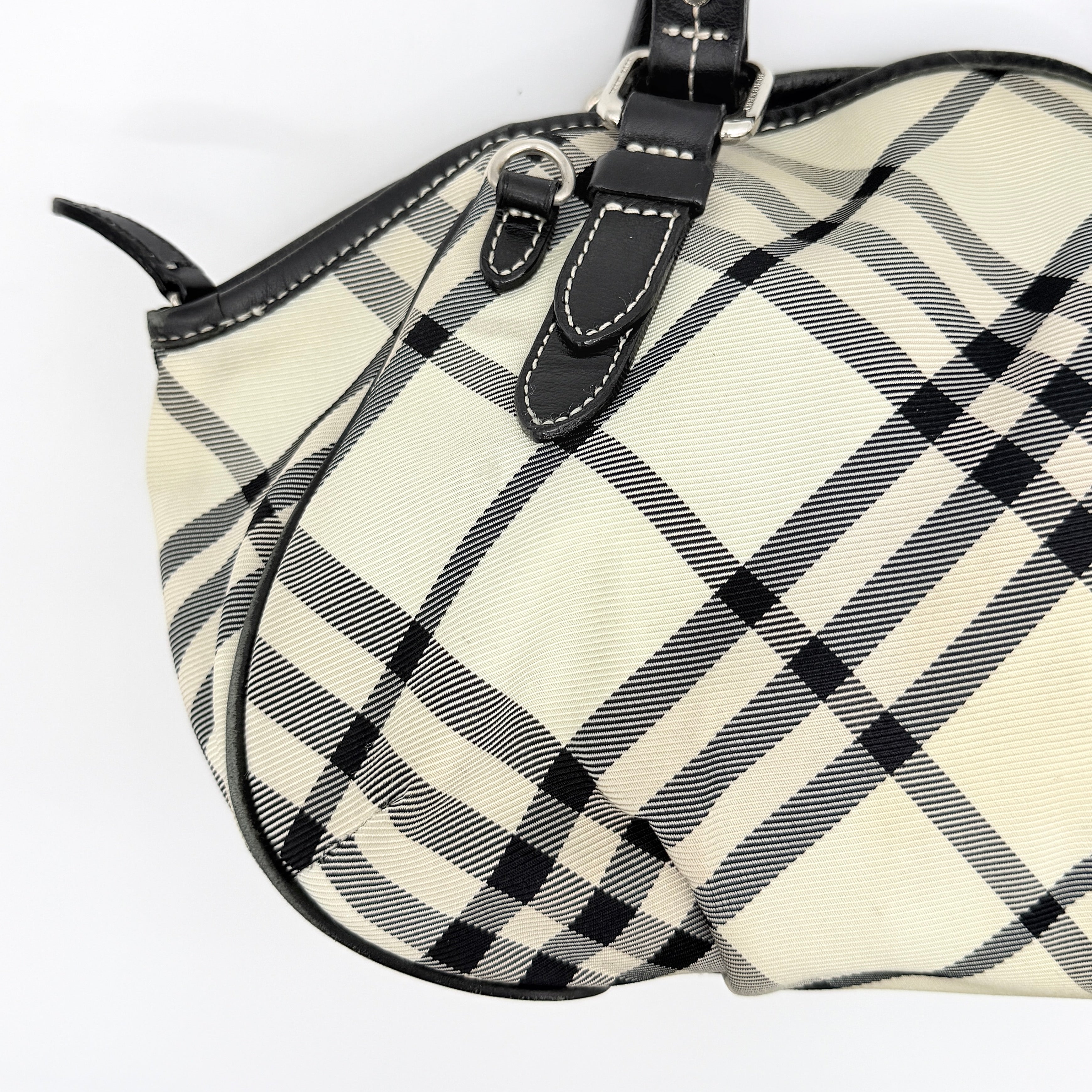 Burberry Blue Label 2Way Nova Check Shoulder Bag Black