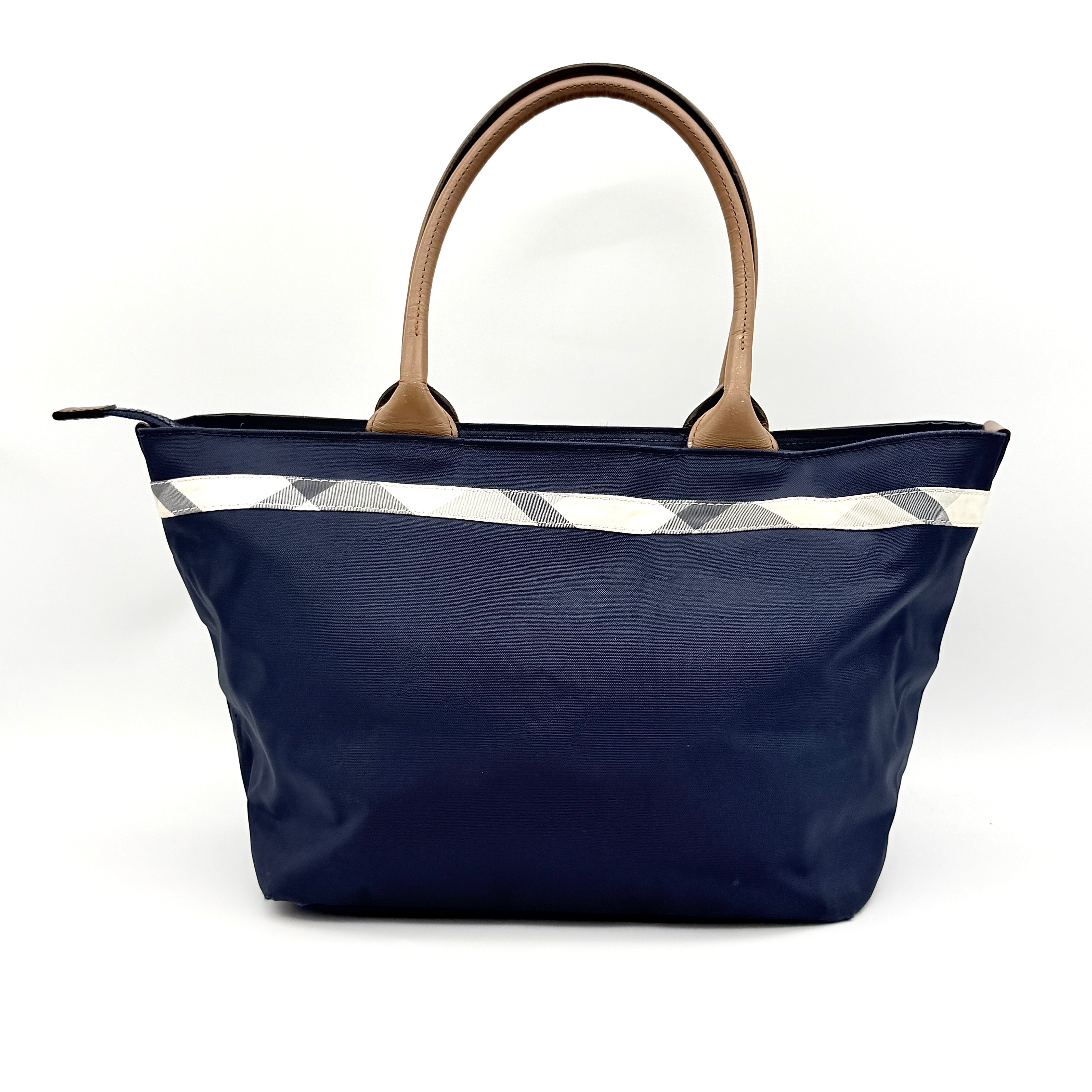 Burberry Blue Label Crestbridge Ribbon Shoulder Bag Navy Blue/Brown