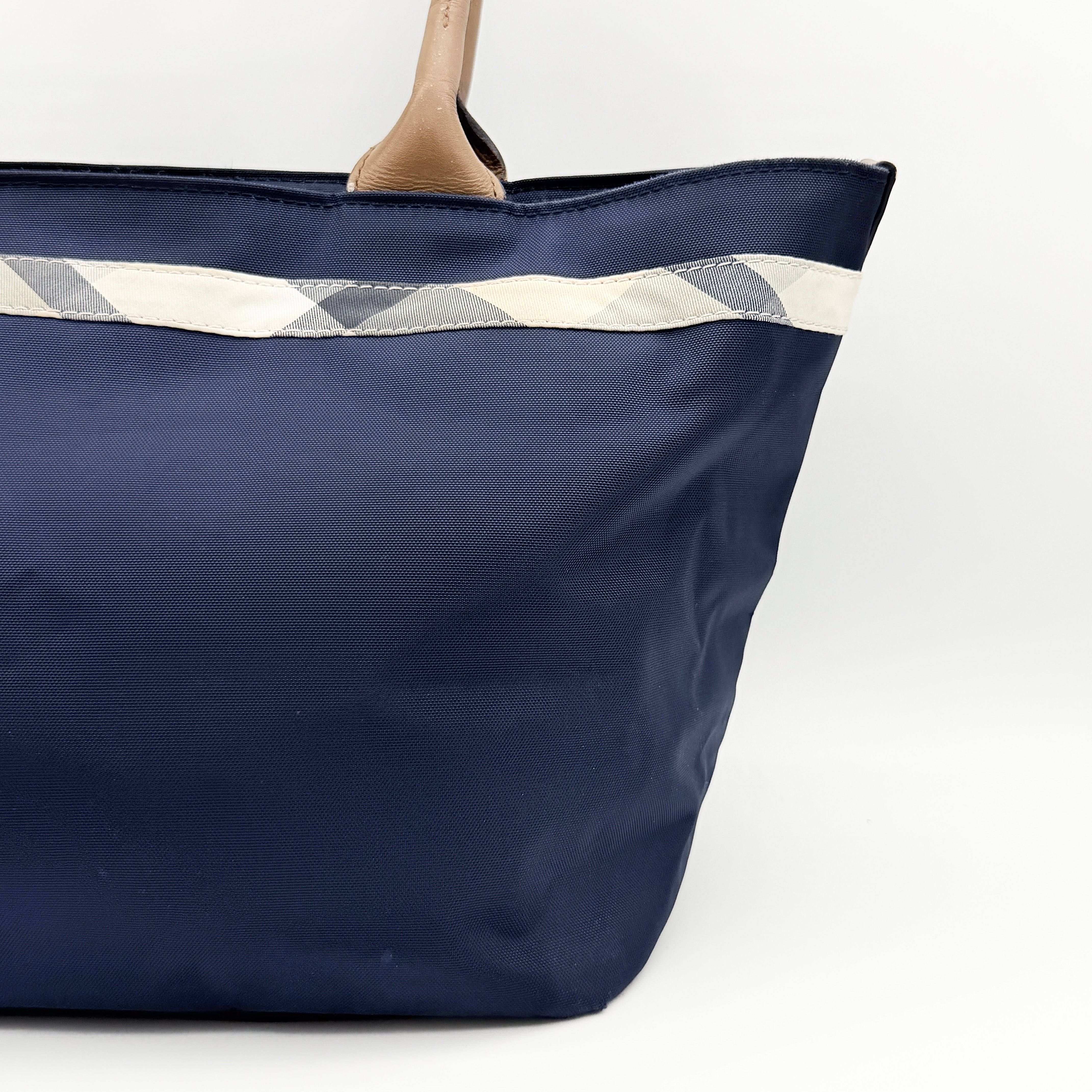 Burberry Blue Label Crestbridge Ribbon Shoulder Bag Navy Blue/Brown