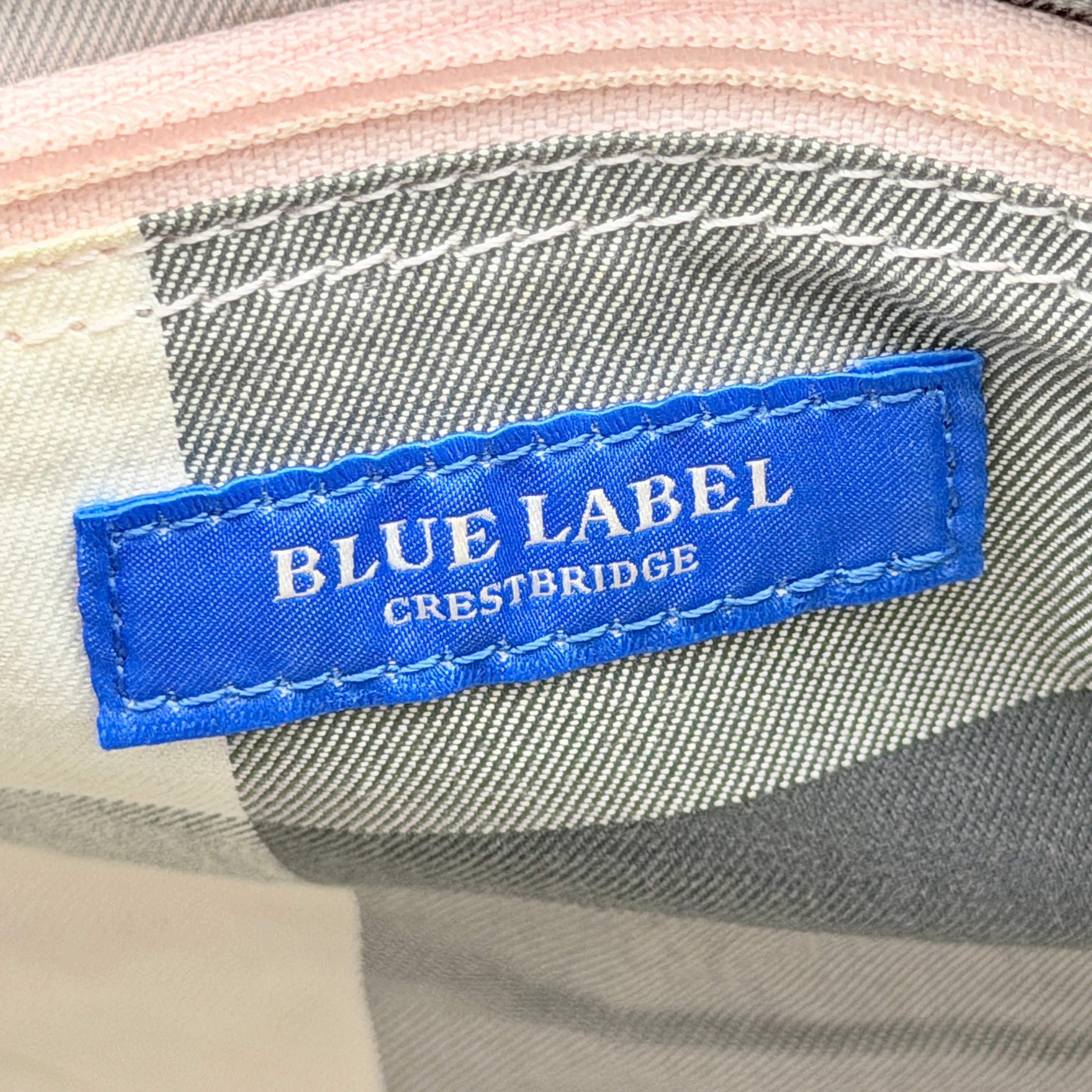 Burberry Blue Label Crestbridge Ribbon Shoulder Bag Navy Blue/Brown