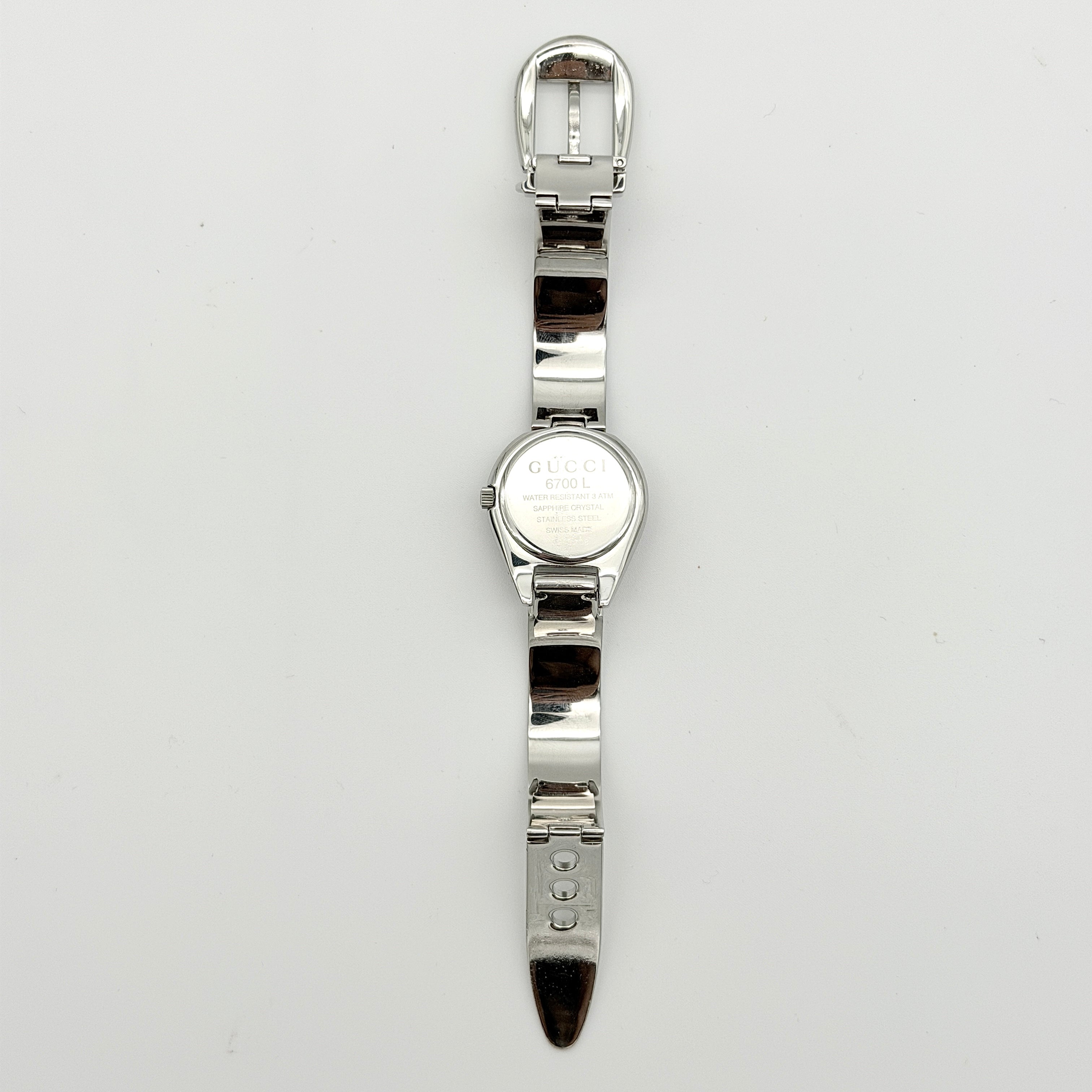 Gucci 6700L Black Dial Bangle Watch