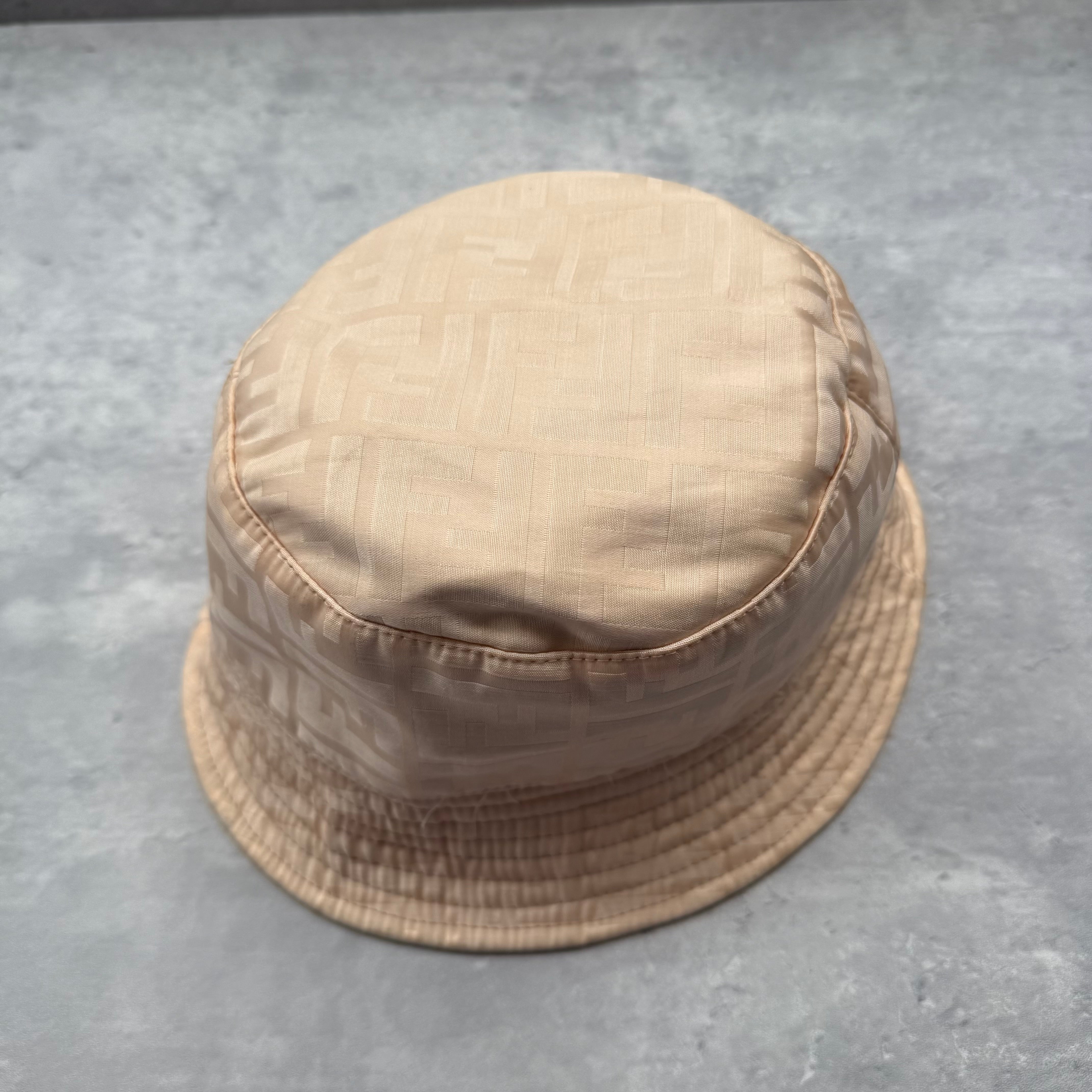 Fendi Zucca Pattern Bucket Hat Cream