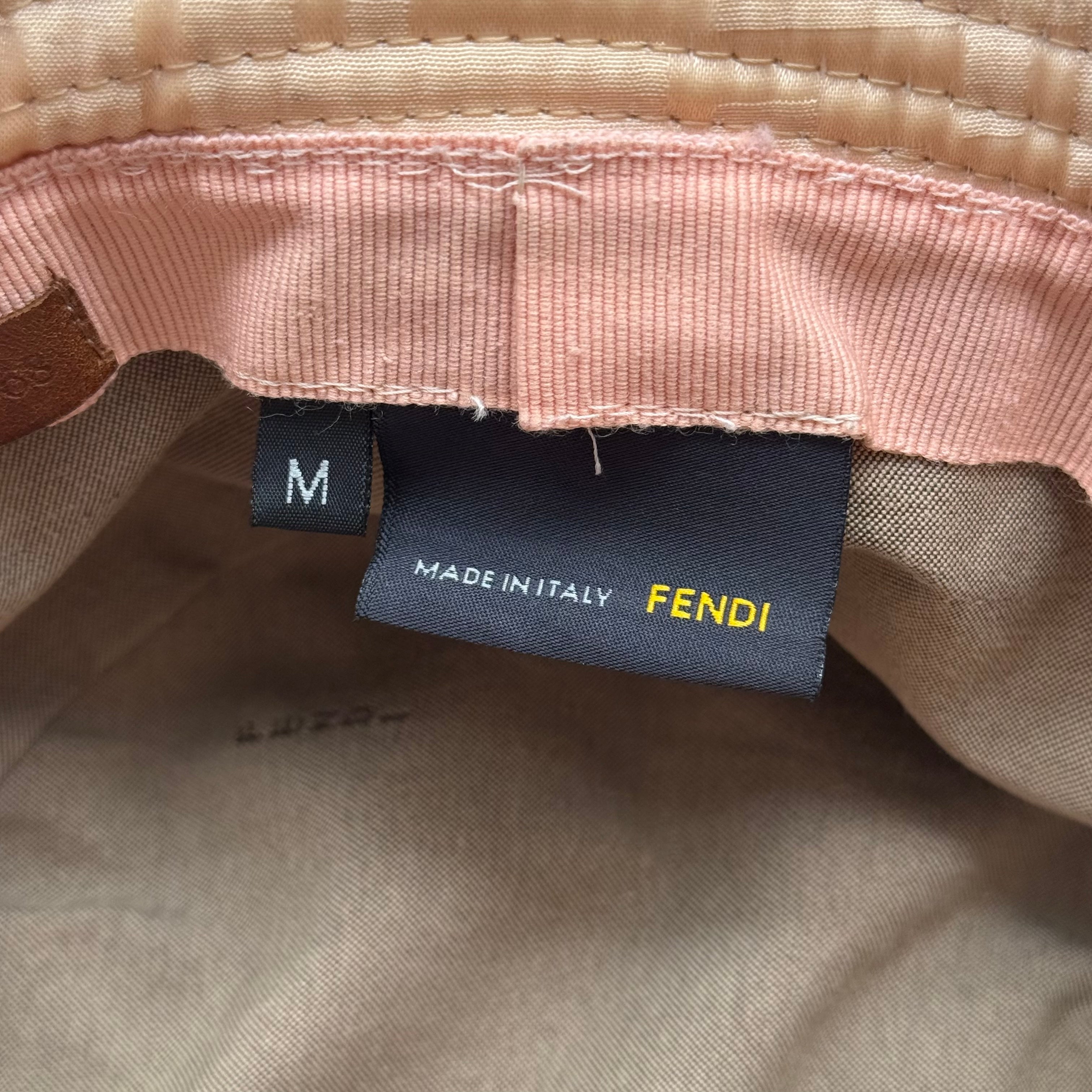 Fendi Zucca Pattern Bucket Hat Cream