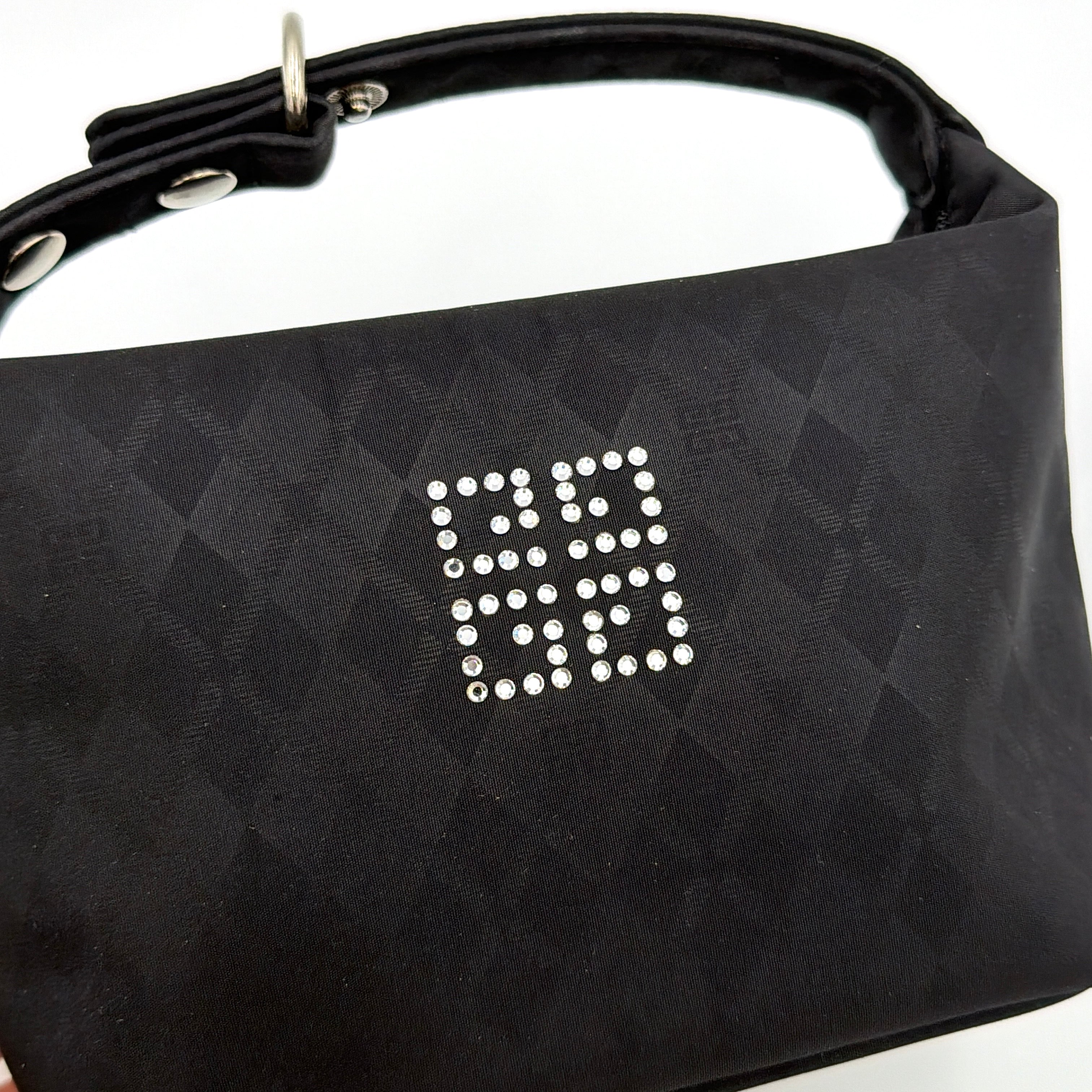 Givenchy 4G Rhinestone Mini Hobo Shoulder Bag Black