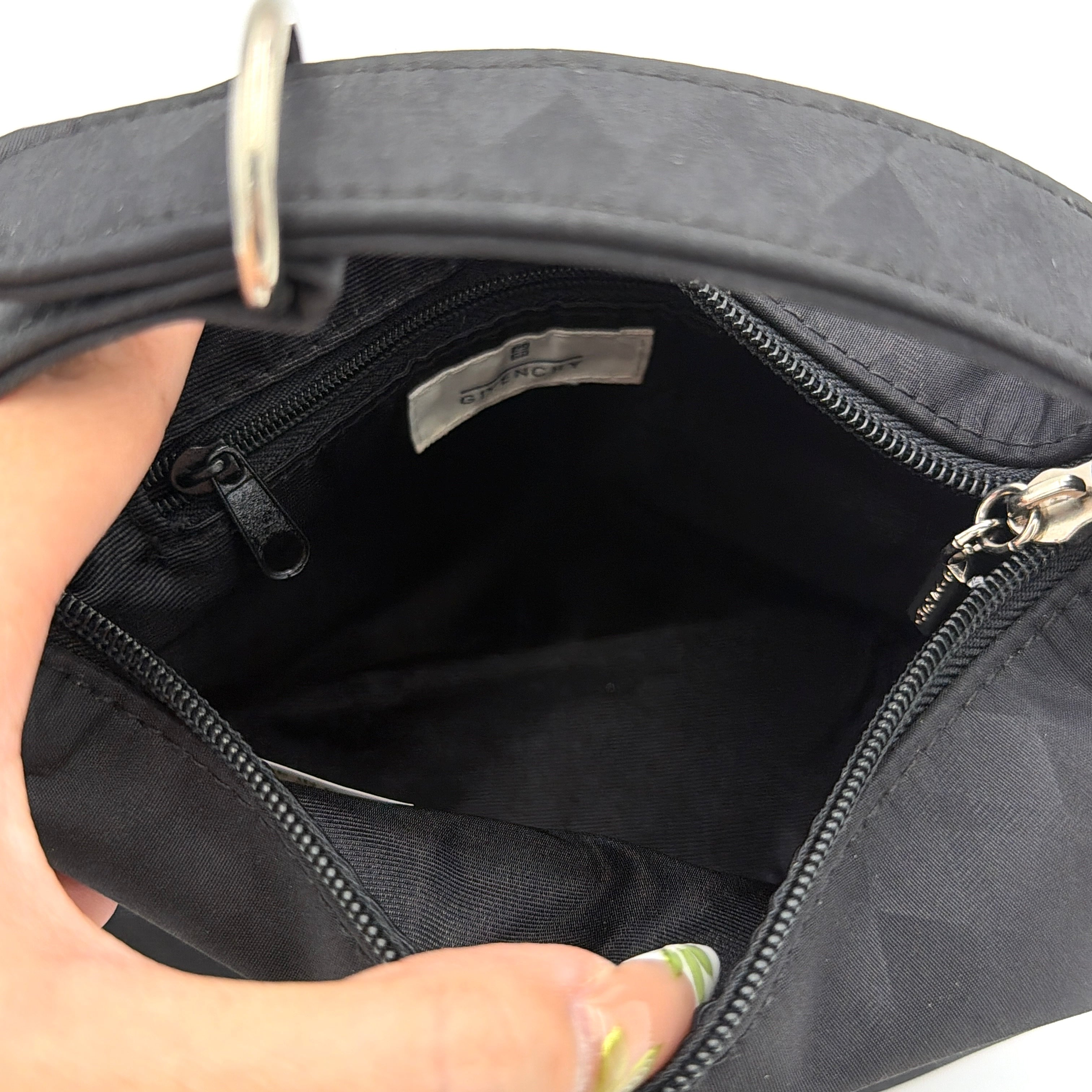 Givenchy 4G Rhinestone Mini Hobo Shoulder Bag Black