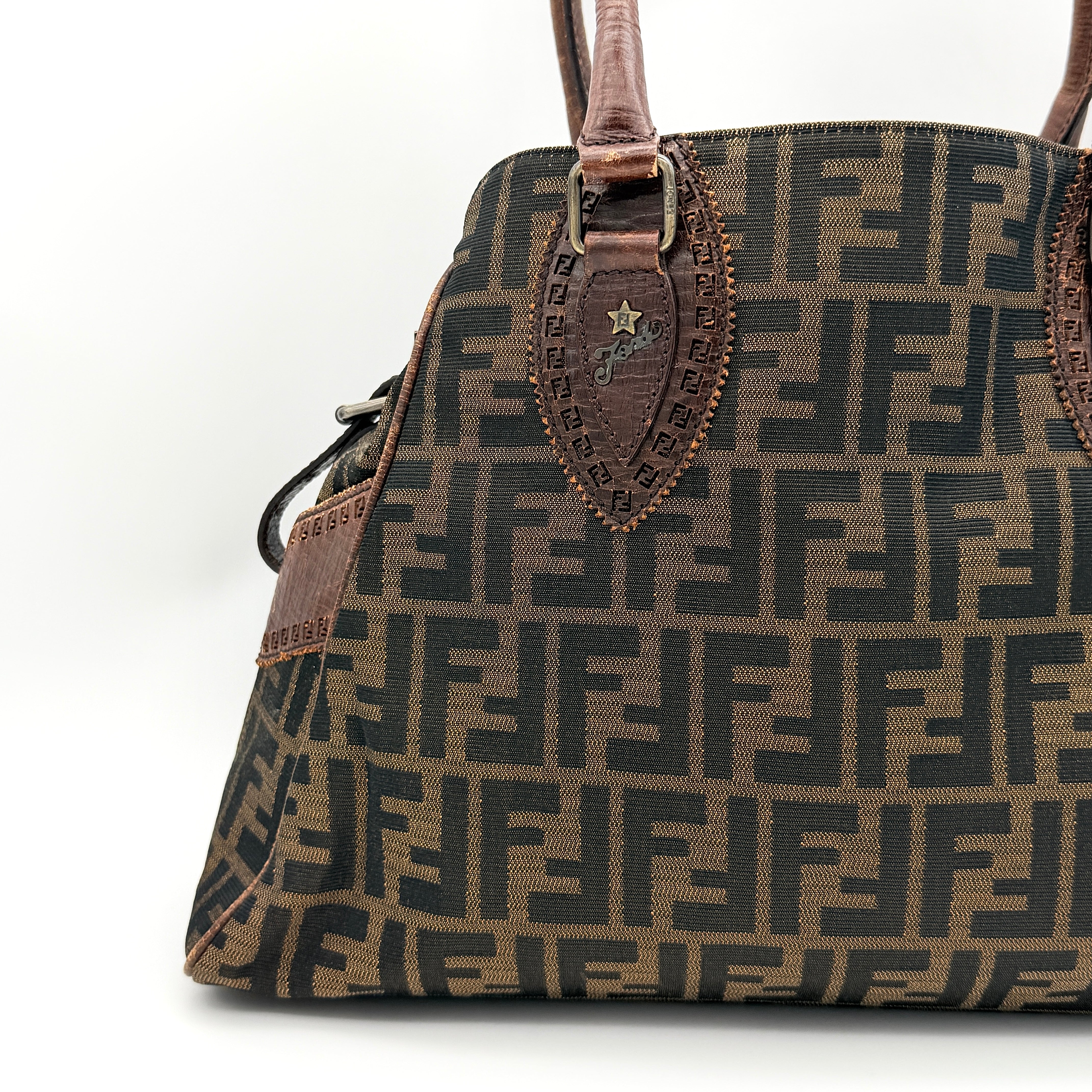 Fendi FF Zucca Etniko Handbag Brown