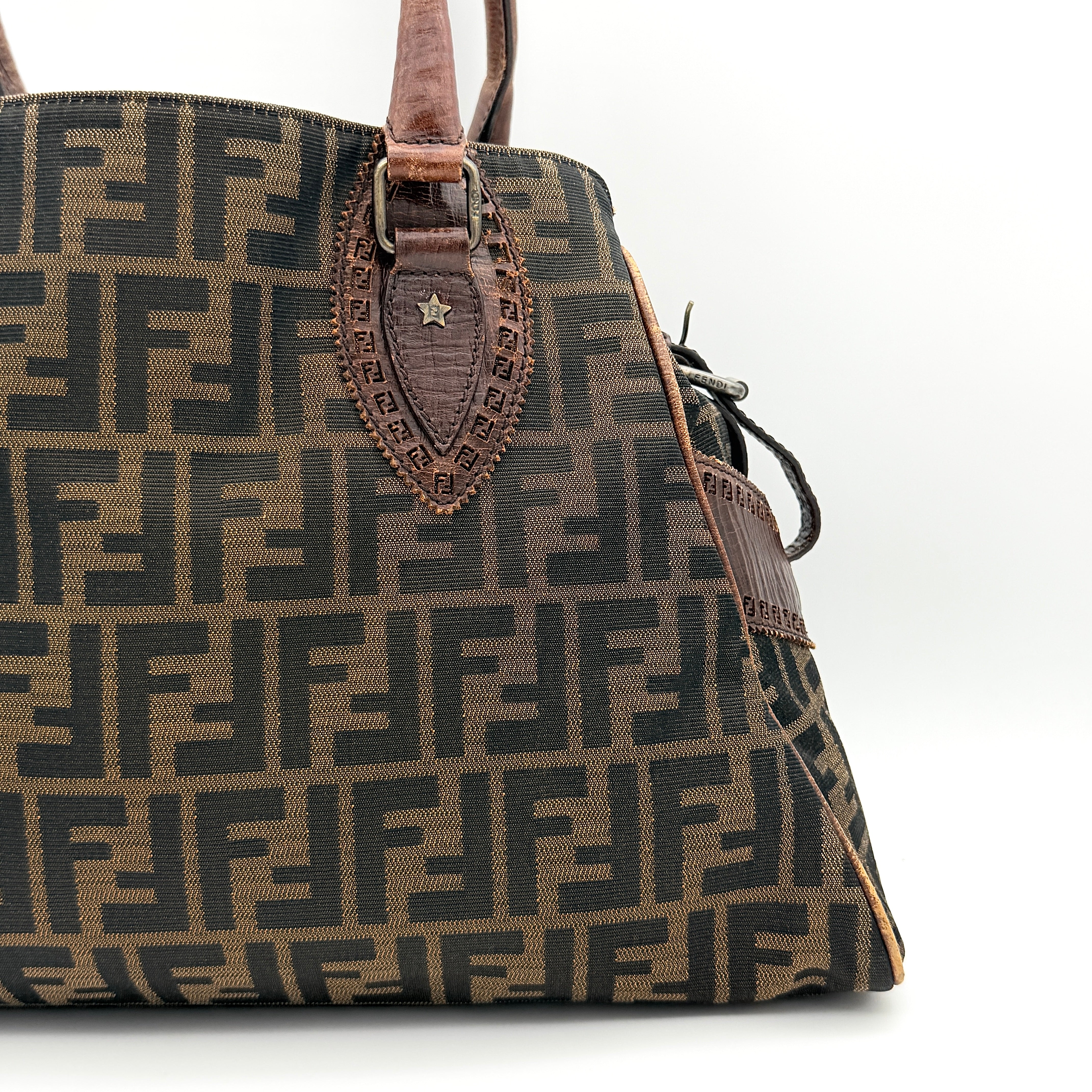 Fendi FF Zucca Etniko Handbag Brown