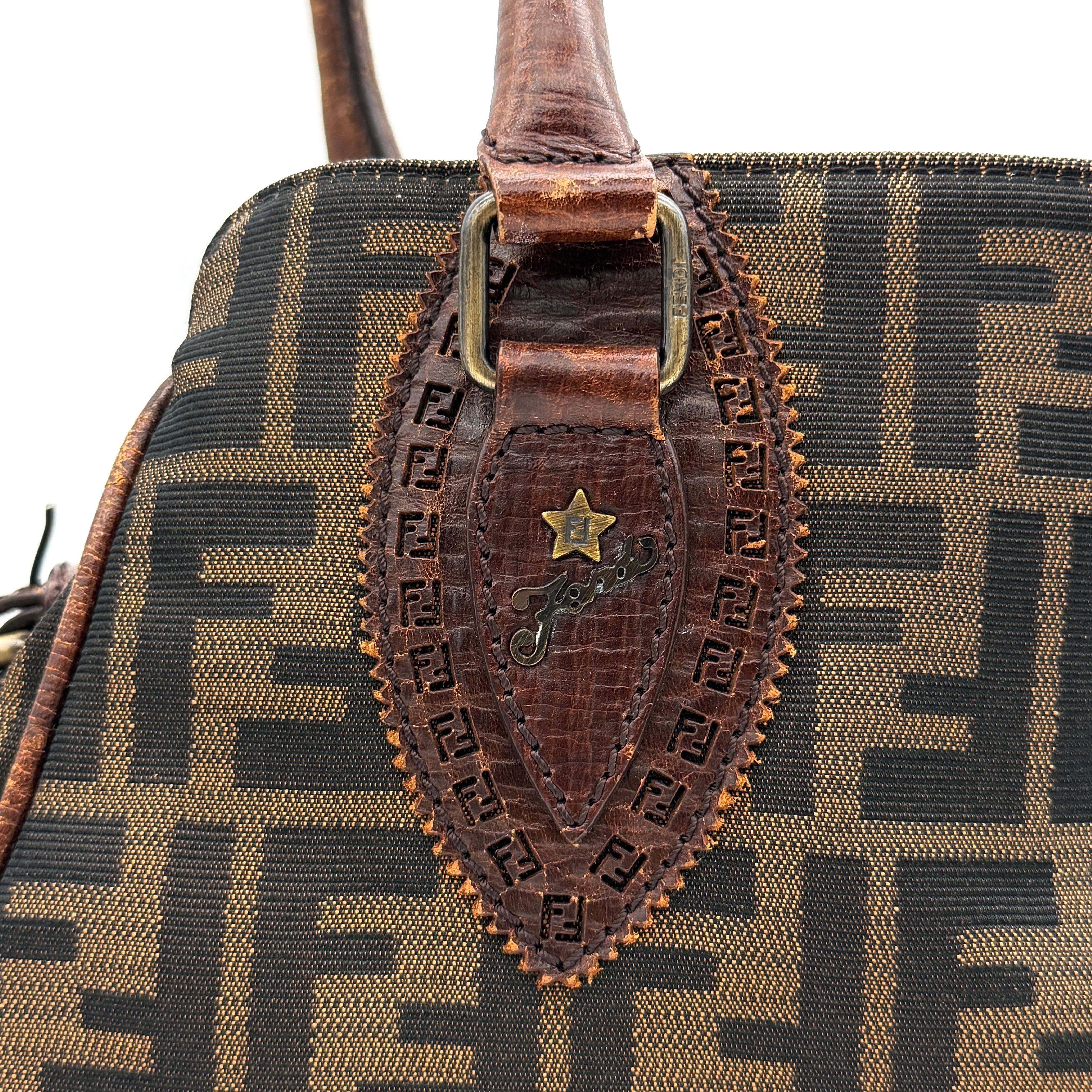 Fendi FF Zucca Etniko Handbag Brown