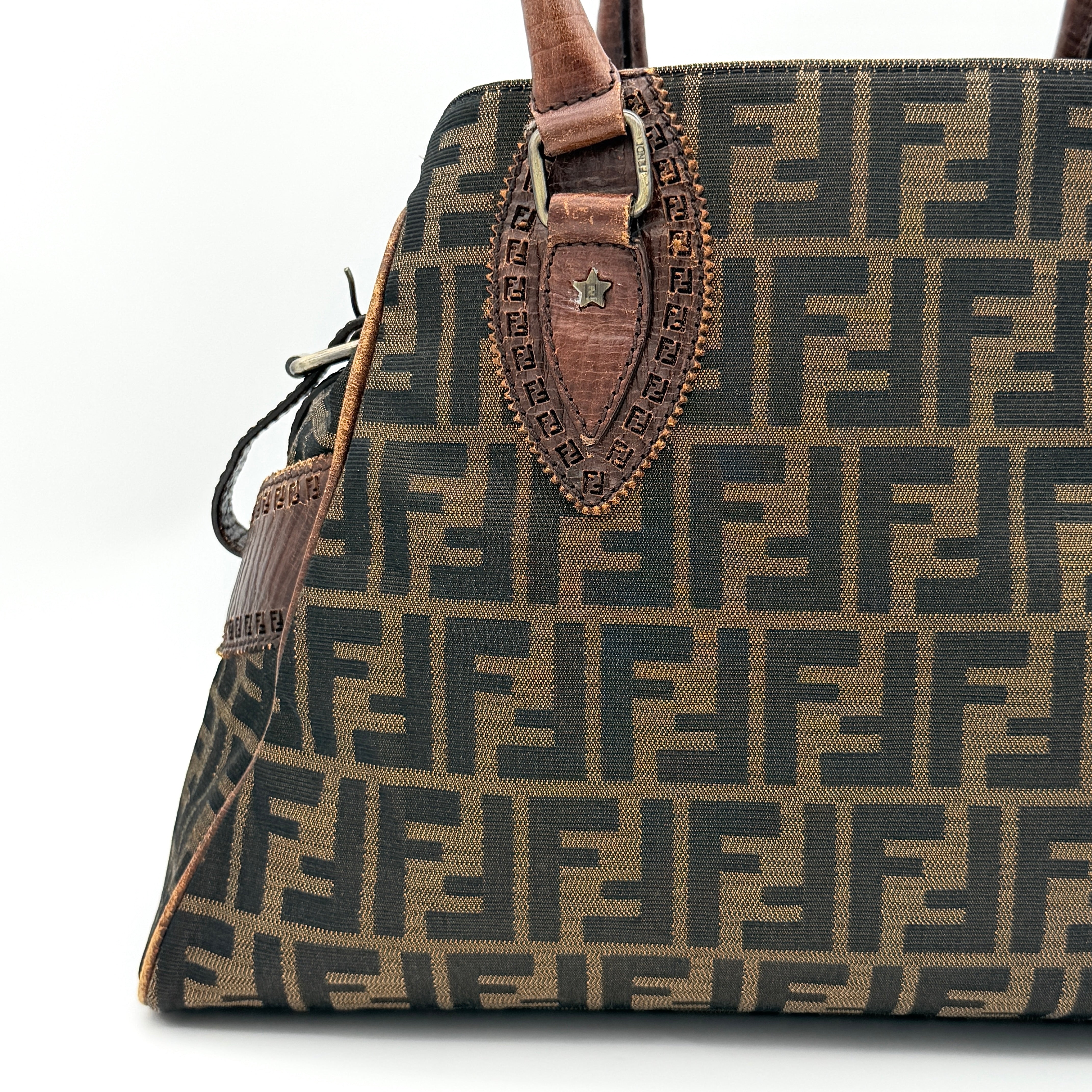 Fendi FF Zucca Etniko Handbag Brown